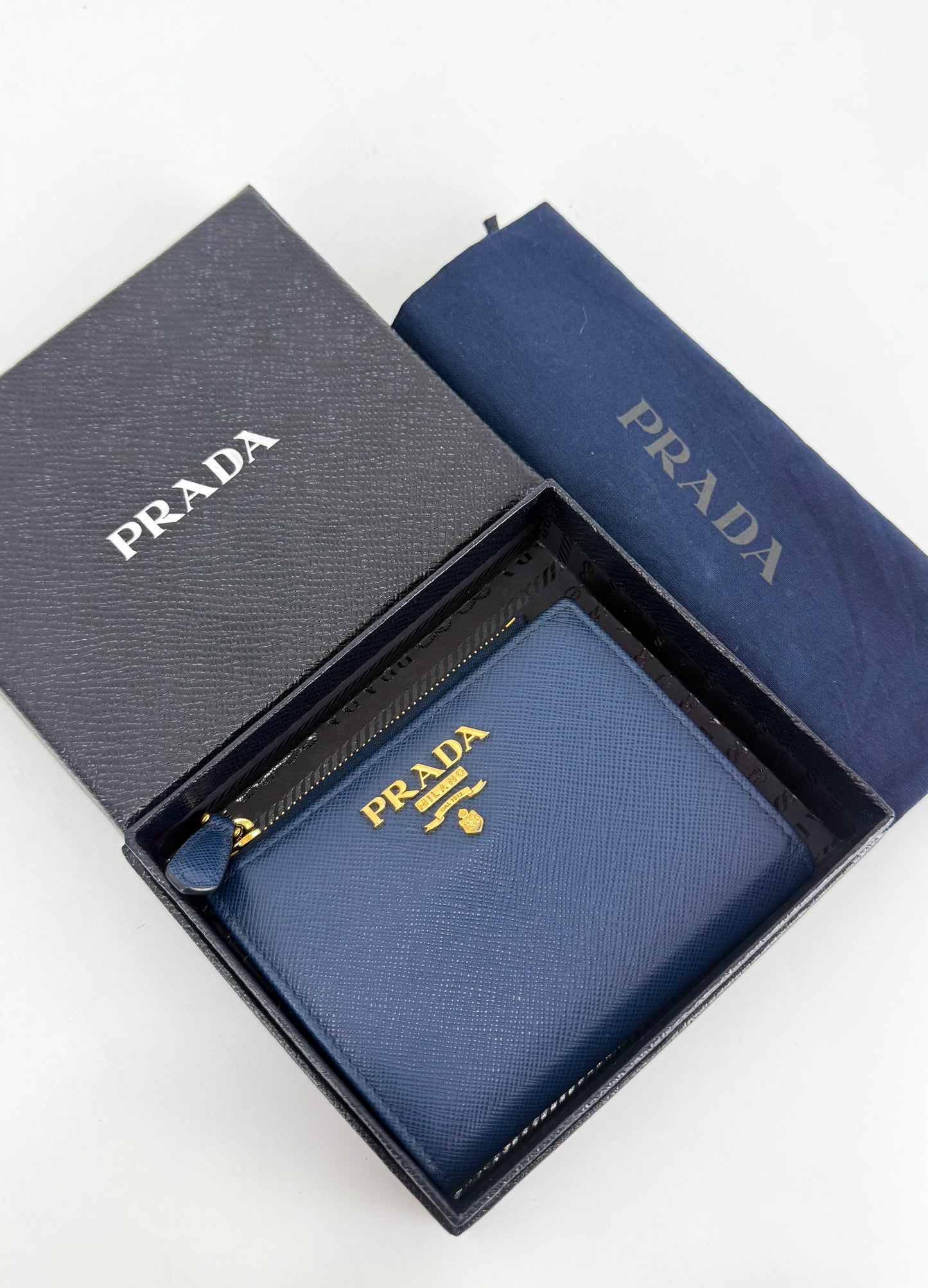 Prada Saffiano Leather Compact Wallet