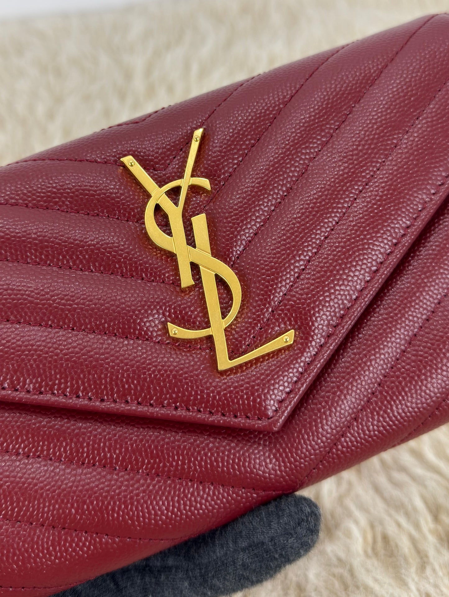 Ysl Yves Saint Laurent Cassandre Matellase Large Flap Wallet