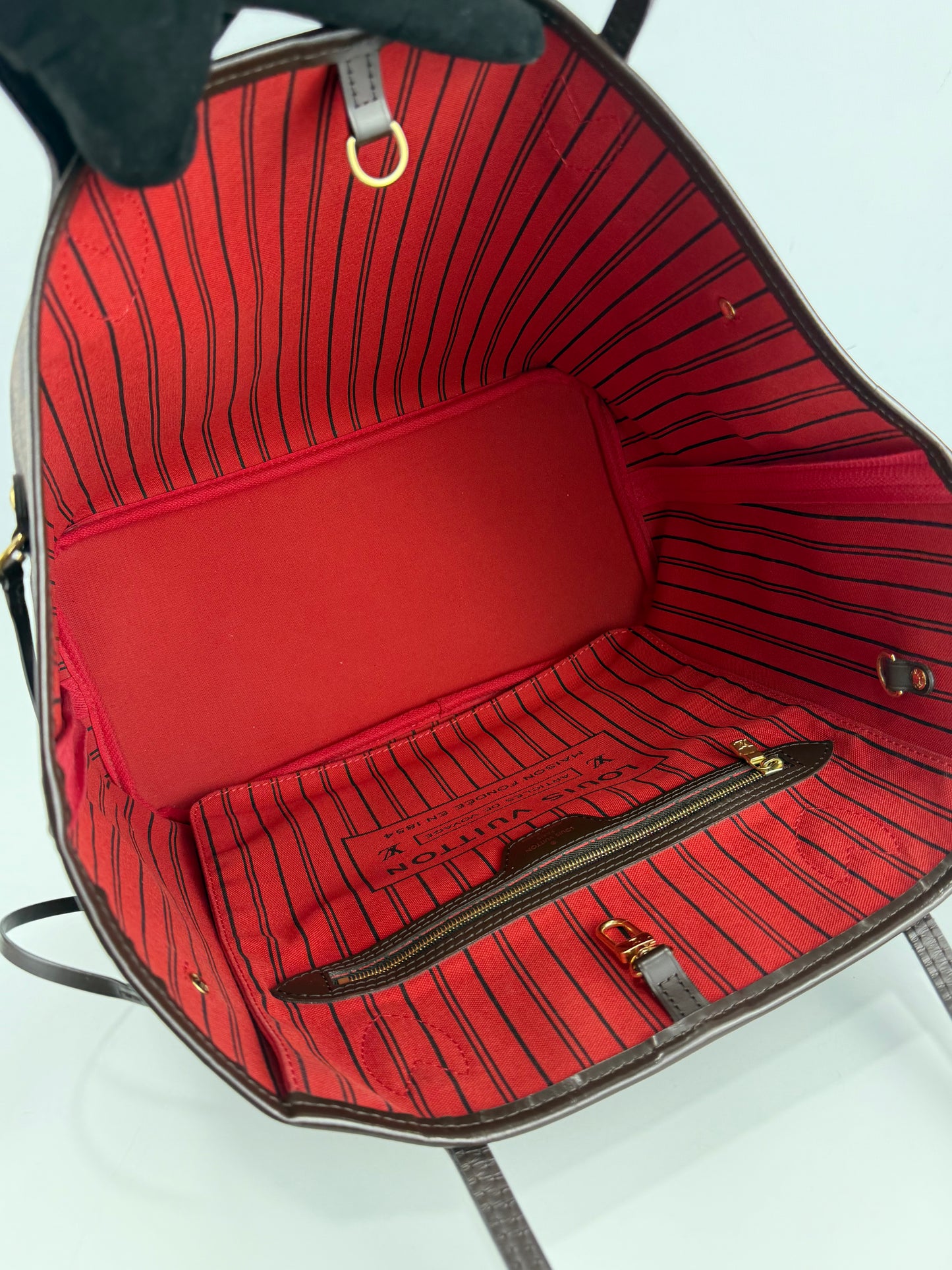 Louis Vuitton Neverful MM Damier Ebene With Pouch