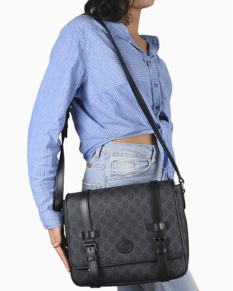 Gucci Interlocking G Patch Messenger Bag
GG Coated Canvas Medium