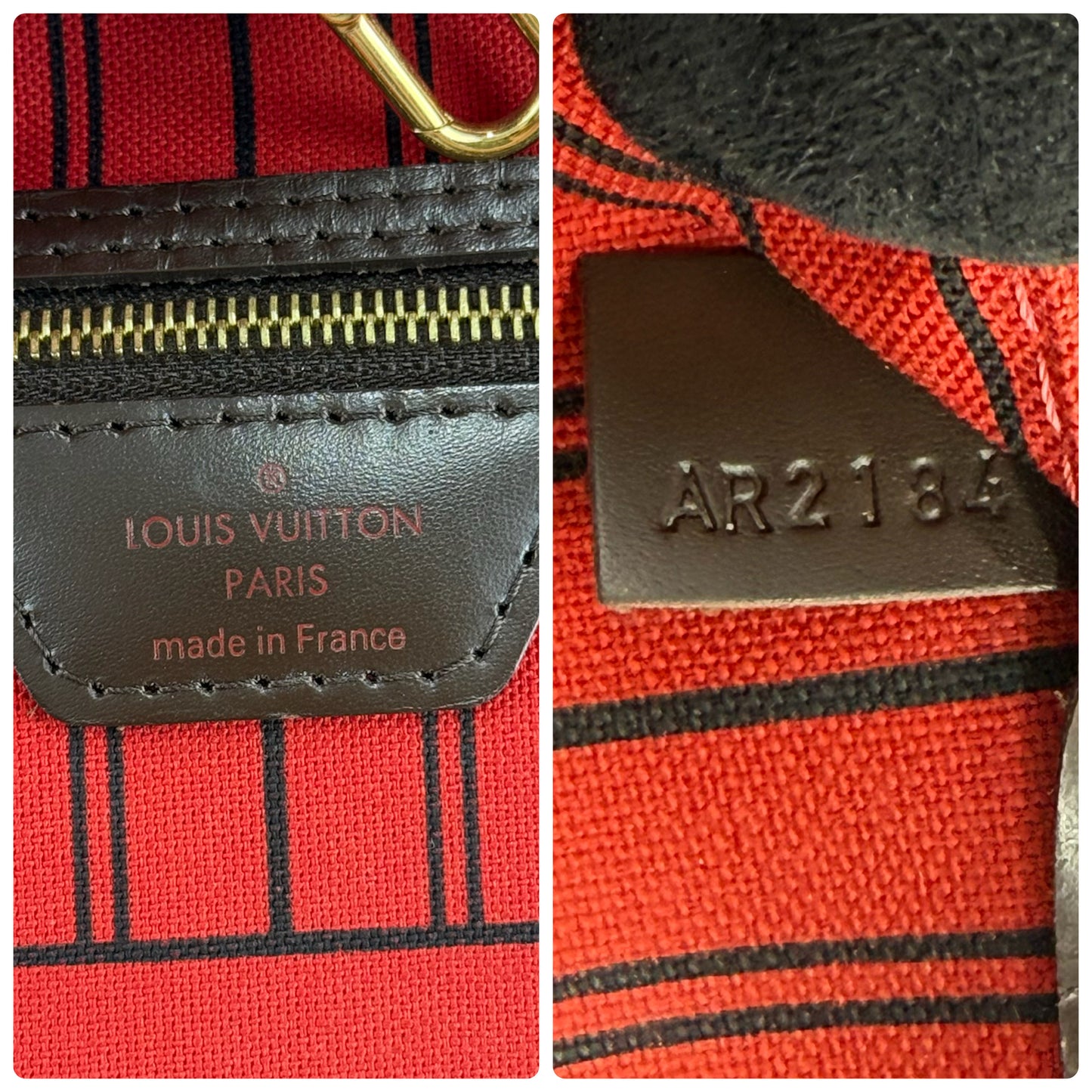 Louis Vuitton Neverful MM Damier Ebene With Pouch