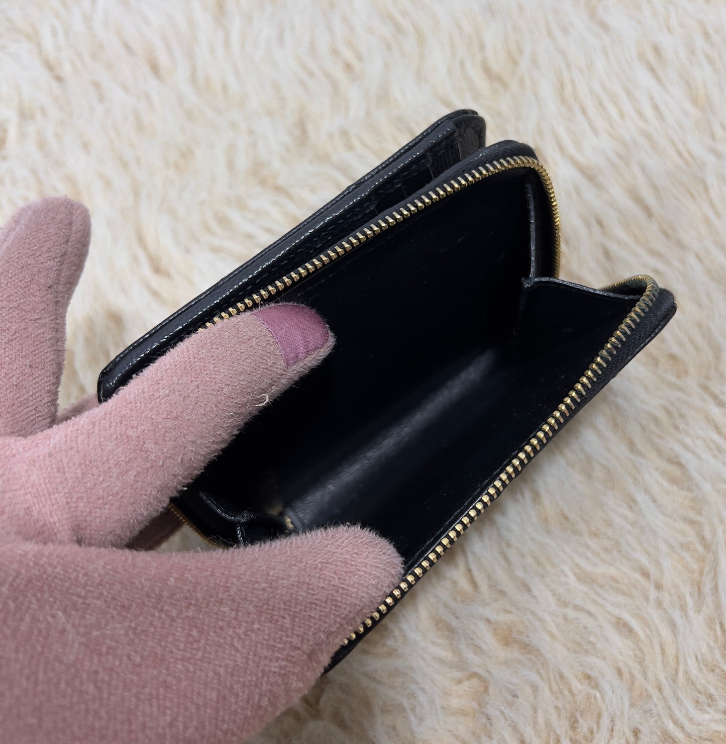 Saint Laurent Cassandre Matelassé Compact Zip Around Wallet