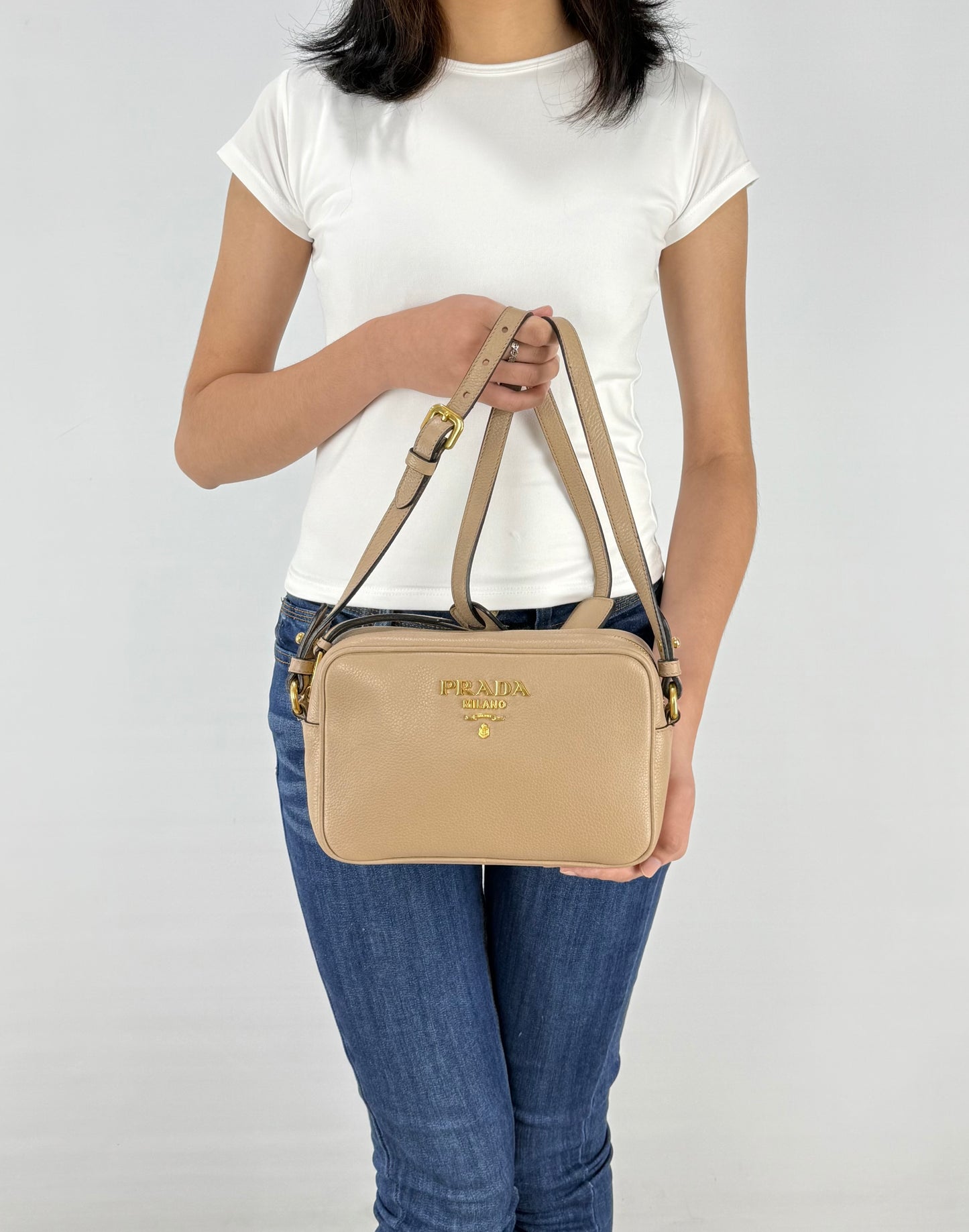 Prada Vitello Phenix Leather Cammeo Small Size