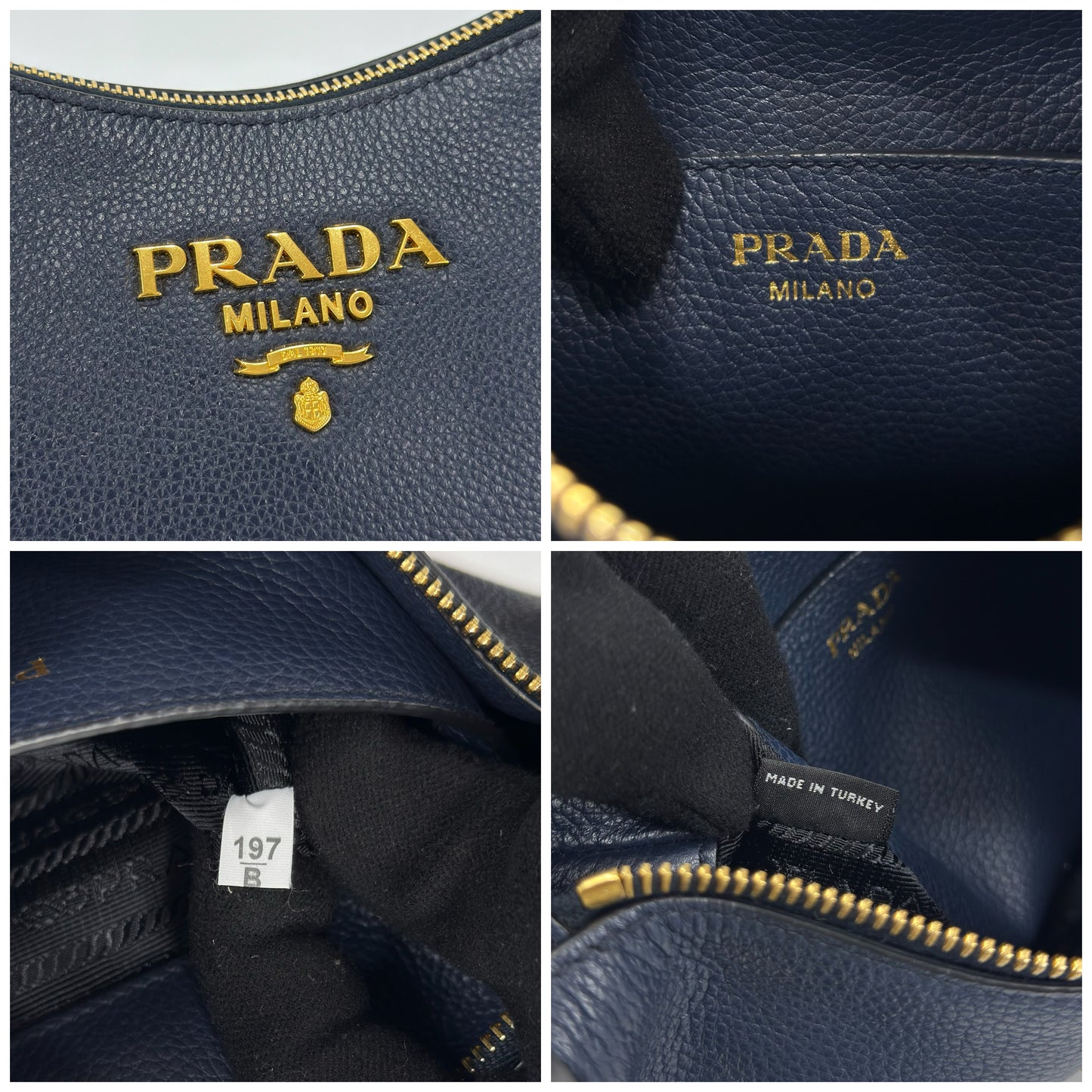 Prada Vitello Phenix Leather Crossbody Bag