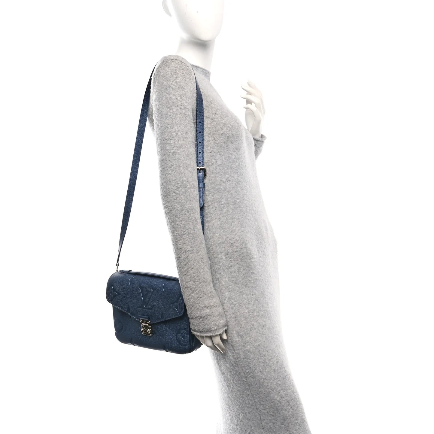 Louis Vuitton Navy Nacre Metallic Empreinte
Monogram Giant Pochette Metis