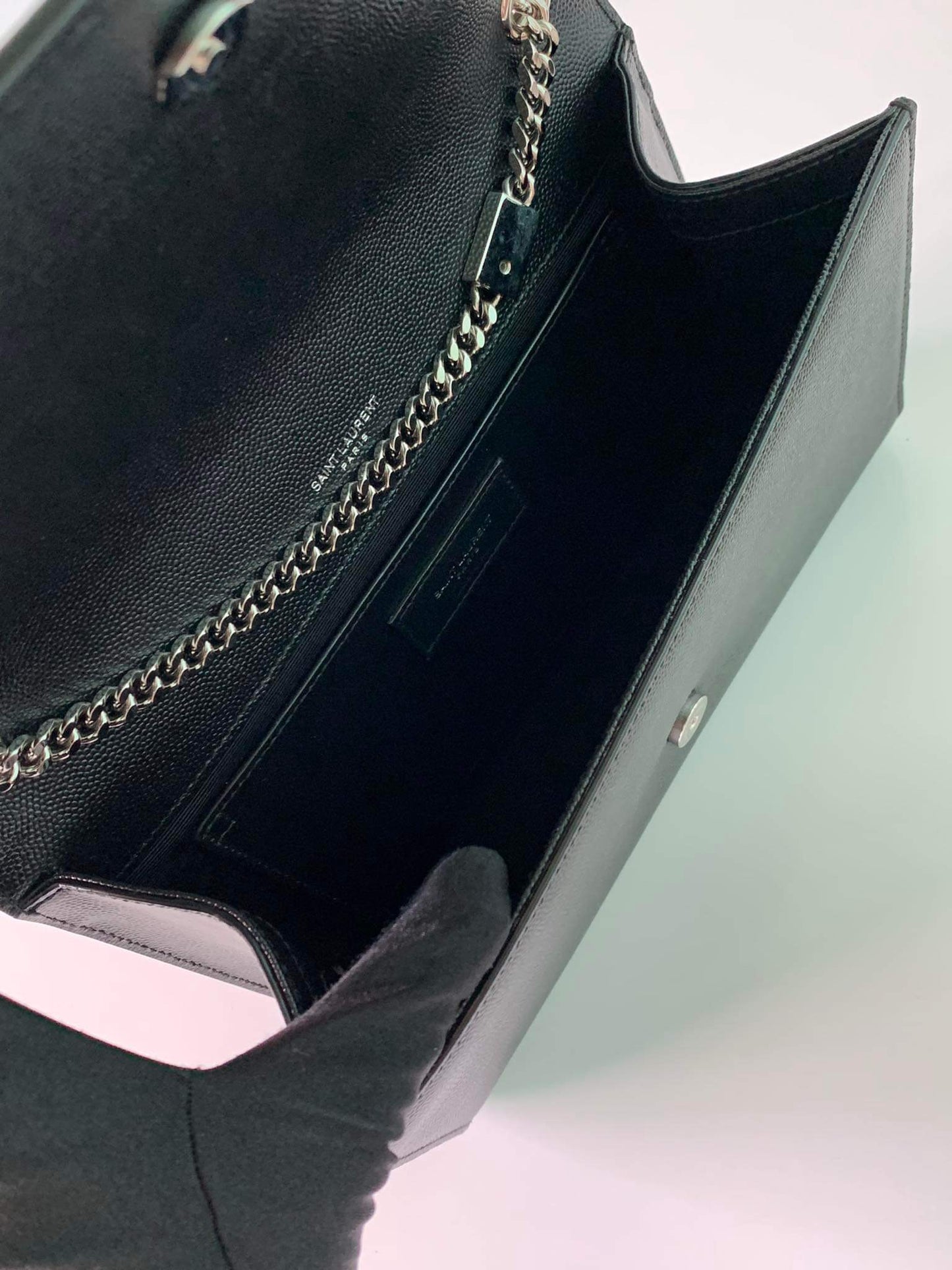 YSL kate medium in silver hardwares