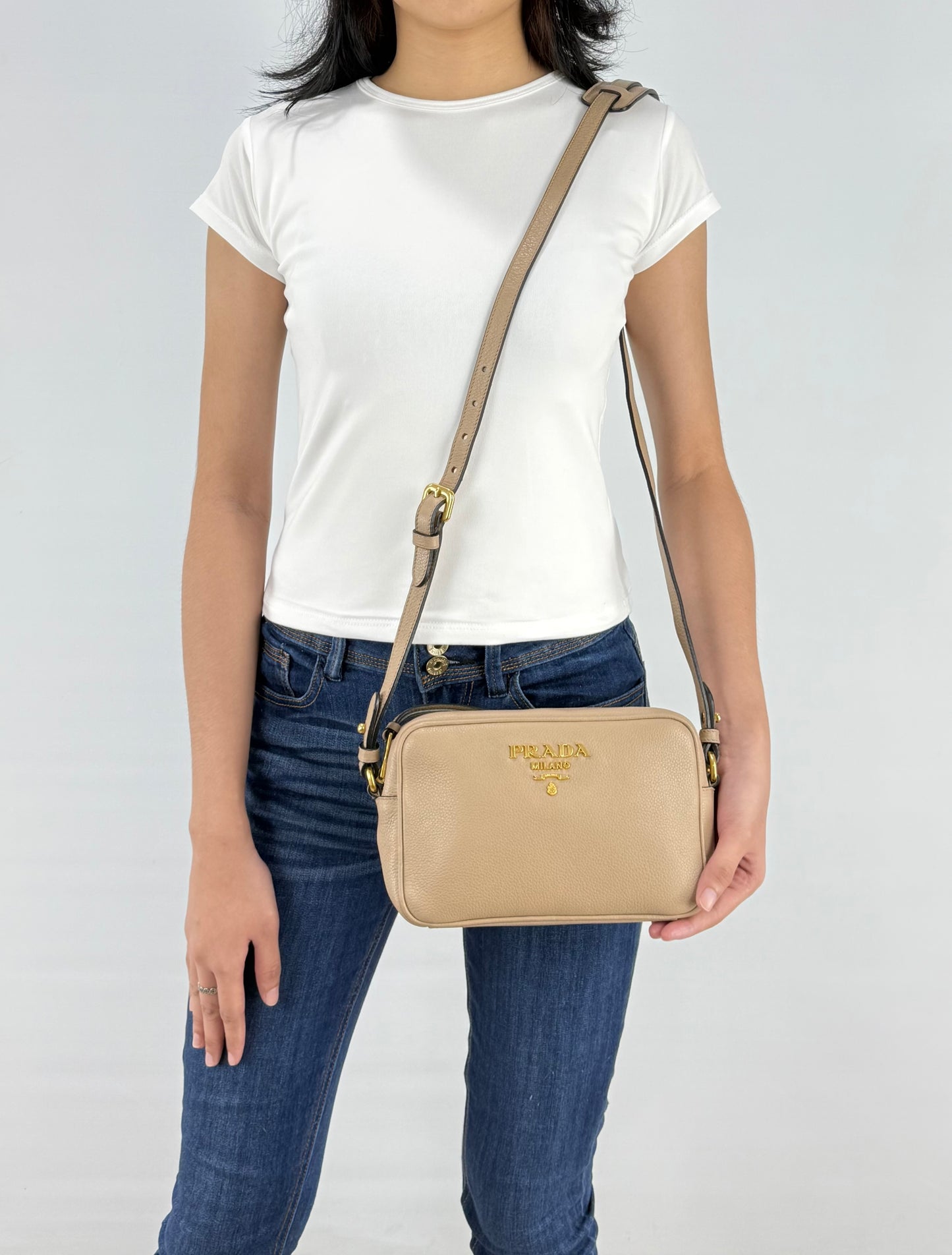 Prada Vitello Phenix Leather Cammeo Small Size