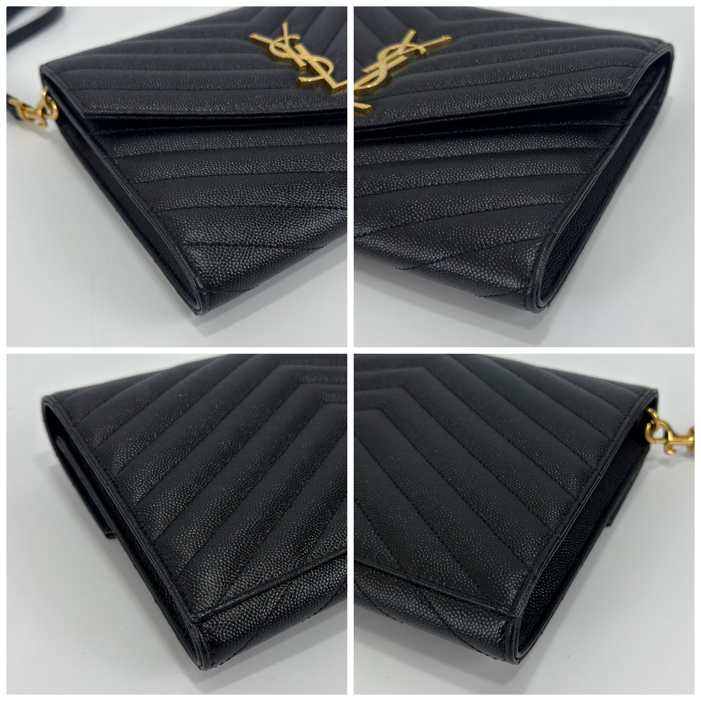 Saint Laurent Cassandre Envelope Wrislet Clutch