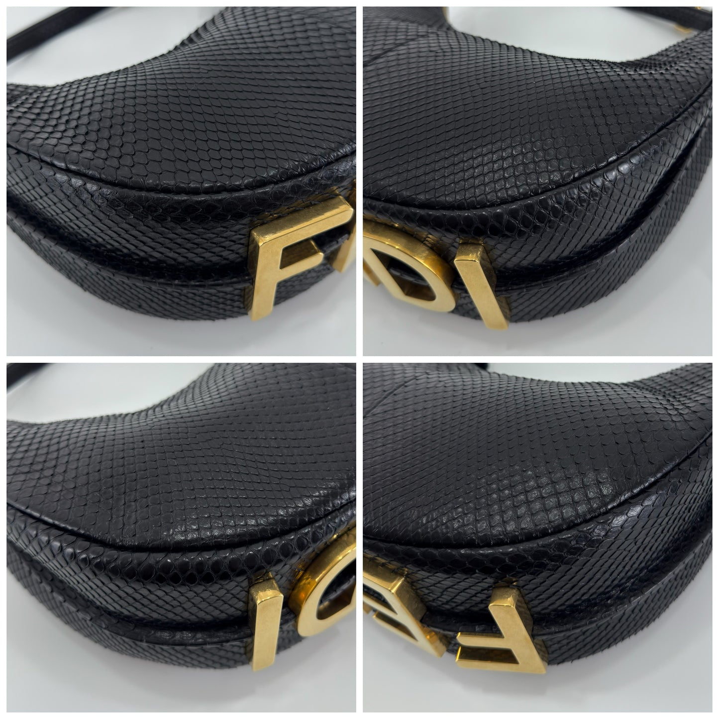 FENDI Black Phyton Fendigraphy Hobo Medium