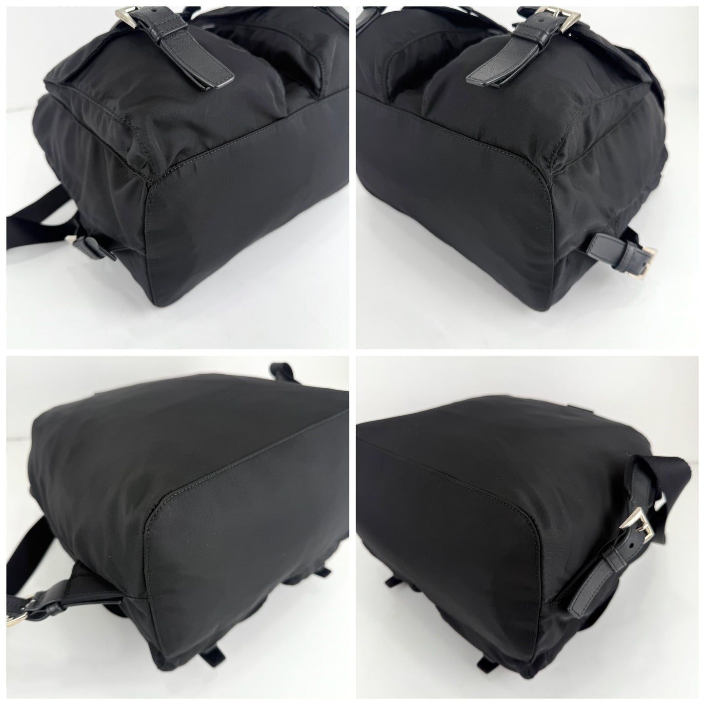 Prada Enamel Triangle Logo Re-Nylon Medium Backpack