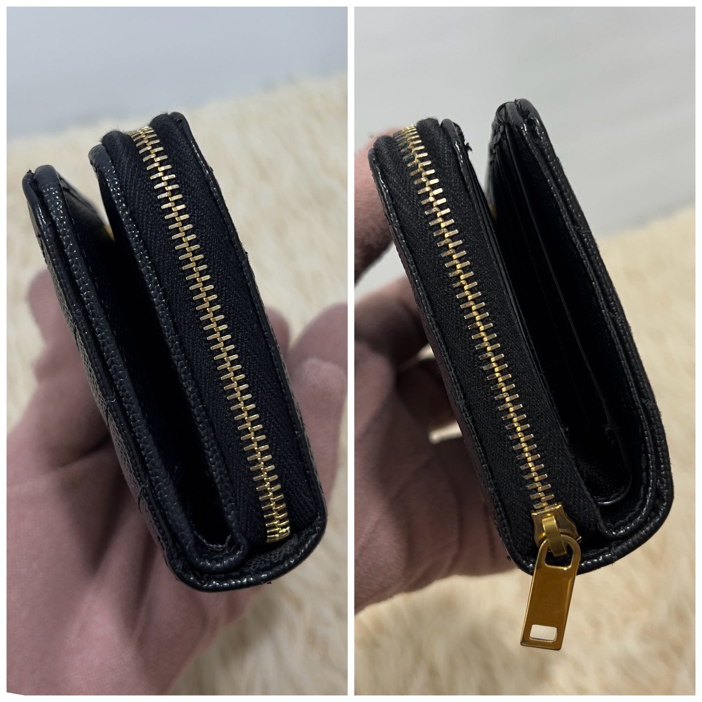 Saint Laurent Cassandre Matelassé Compact Zip Around Wallet