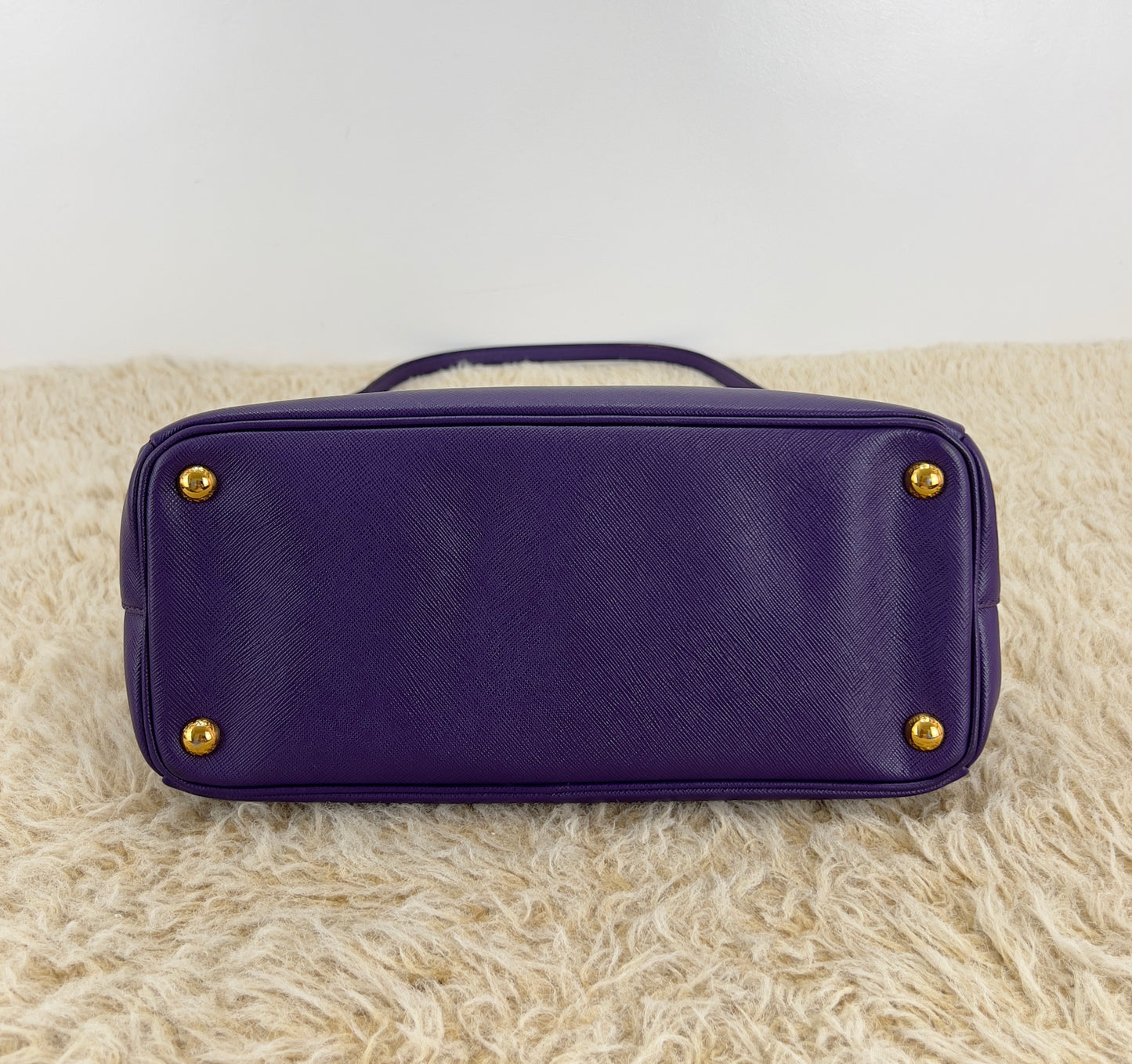 Prada Saffiano Leather Small Galleria Double Zip Tote Bag