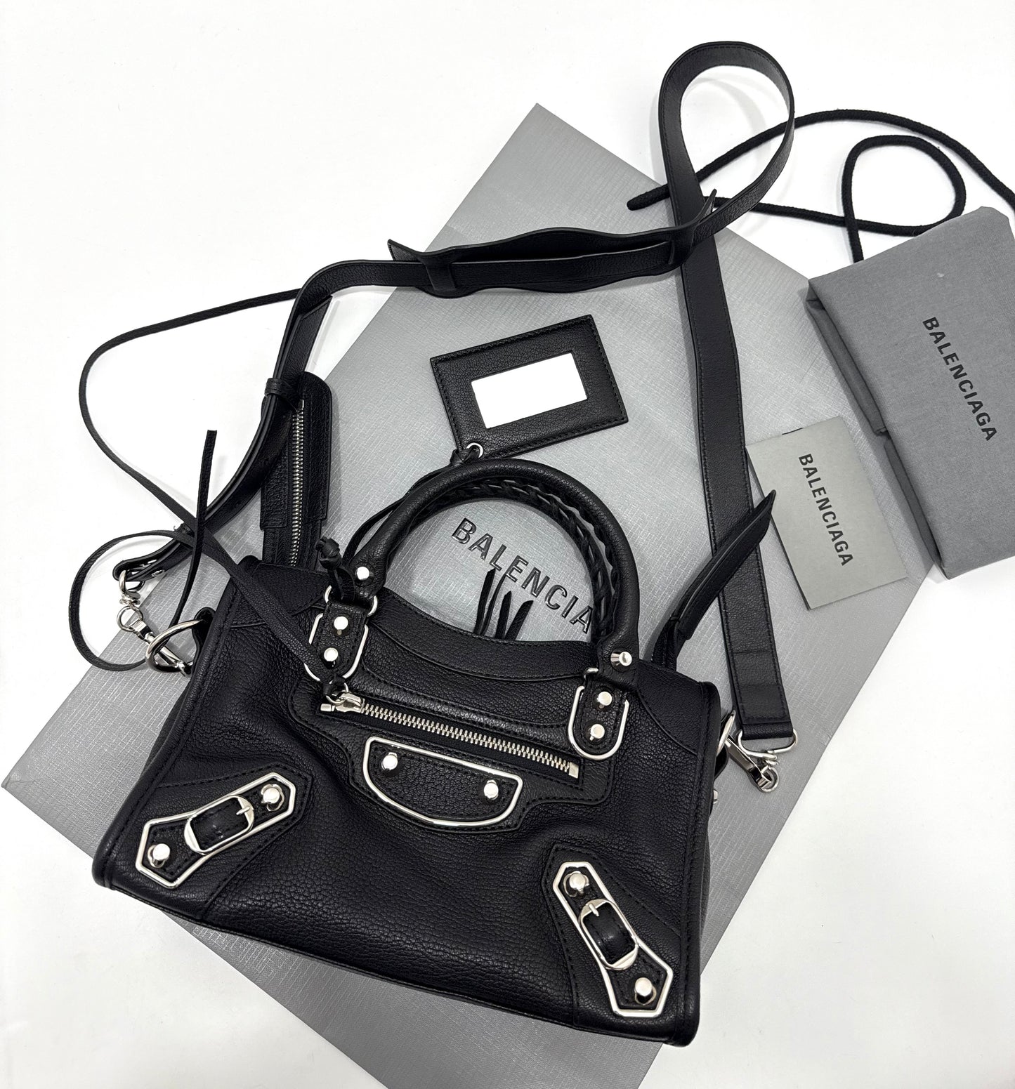 Baleciaga Metallic Edge City Mini