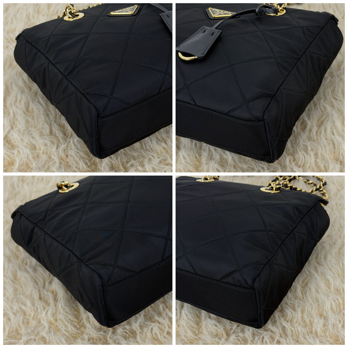 Prada Re - Edition 1995 Quilted Nylon Chain Tote