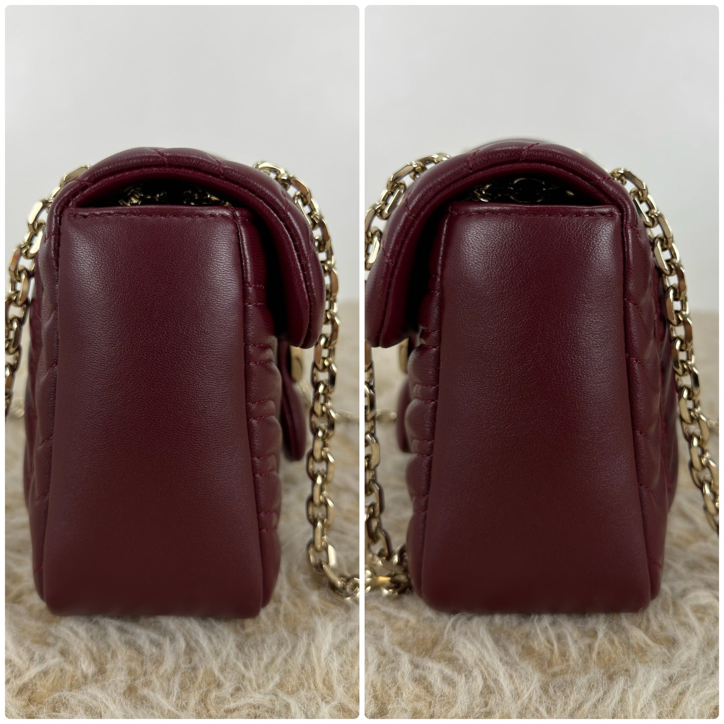 Gucci GG Marmont Medium In Rosso Ancora Red Leather