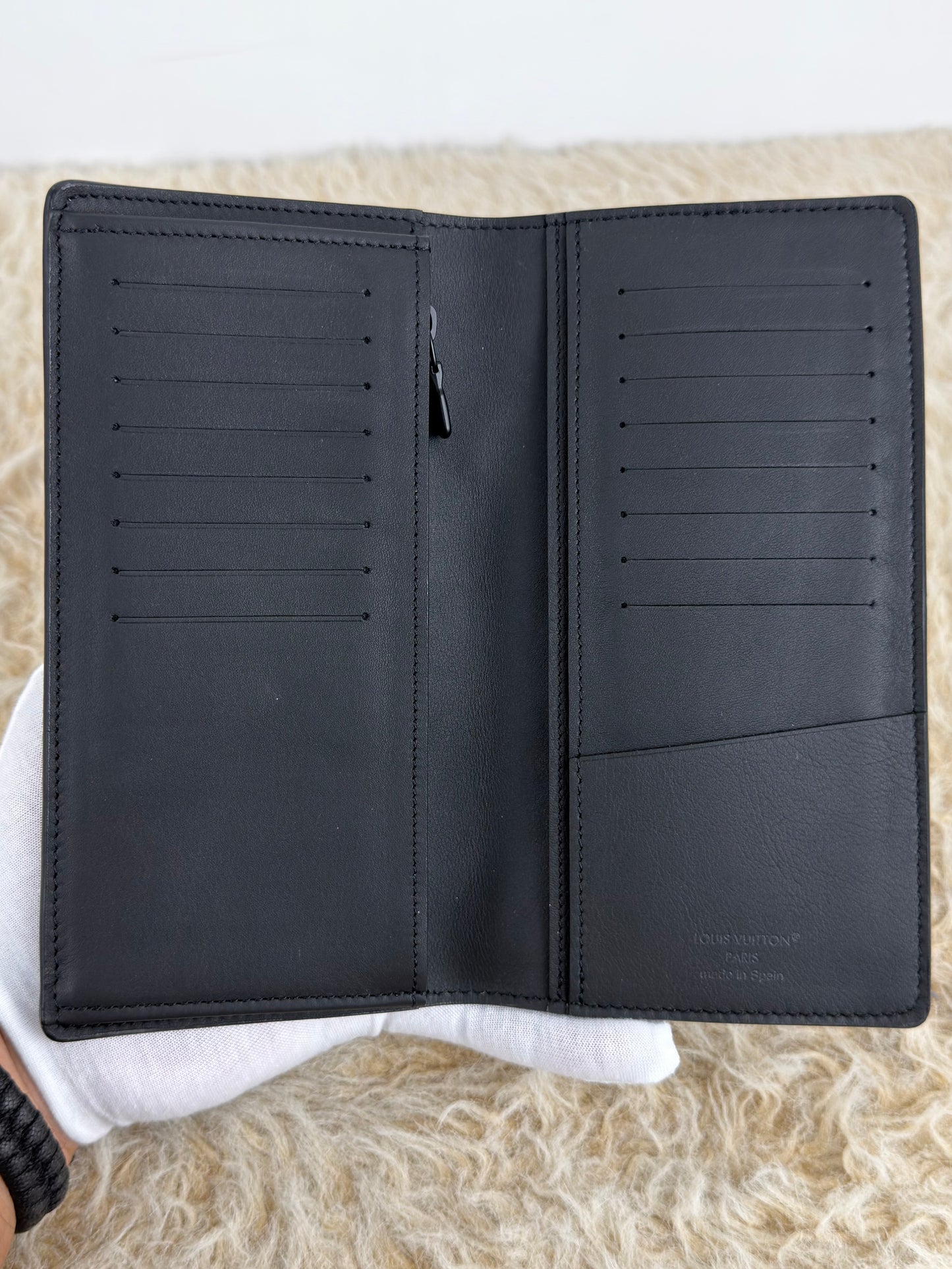 Louis Vuitton Brazza Wallet In Monogram Shadow Black