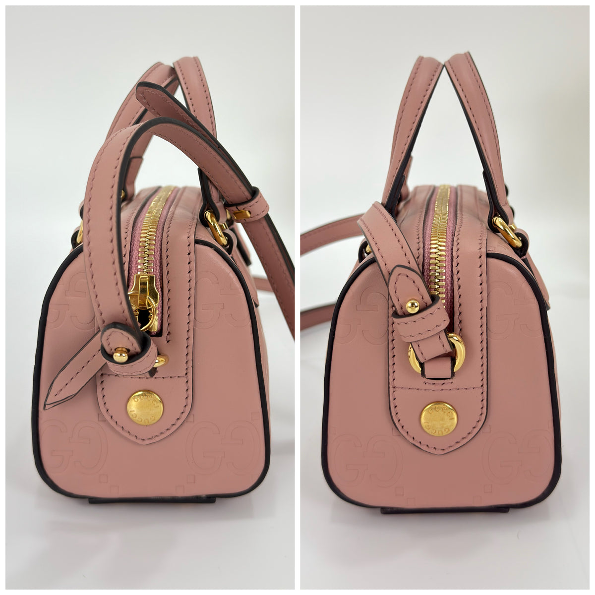 Gucci GG Convertible Boston Bag Jumbo Embossed