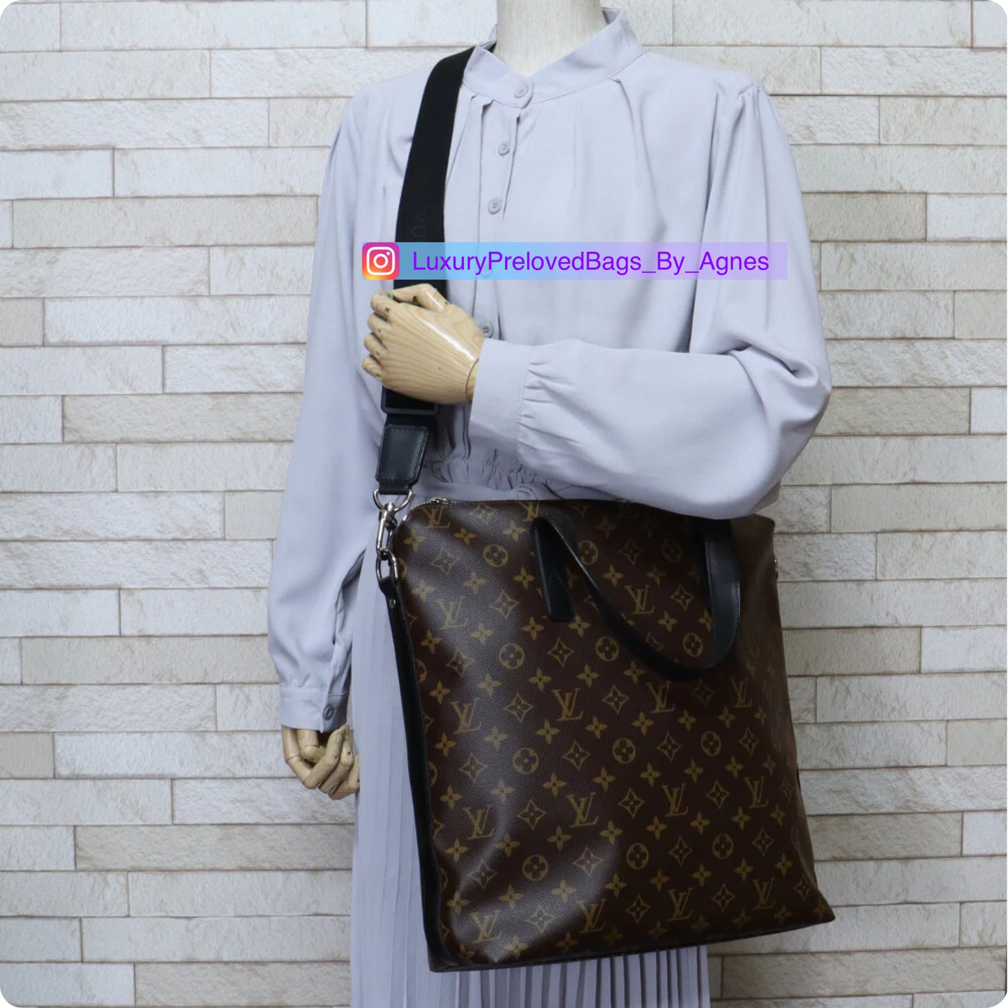 Louis Vuitton Monogram Macassar Kitan Tote