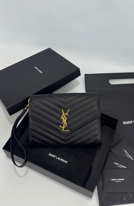 Saint Laurent Cassandre Envelope Wrislet Clutch