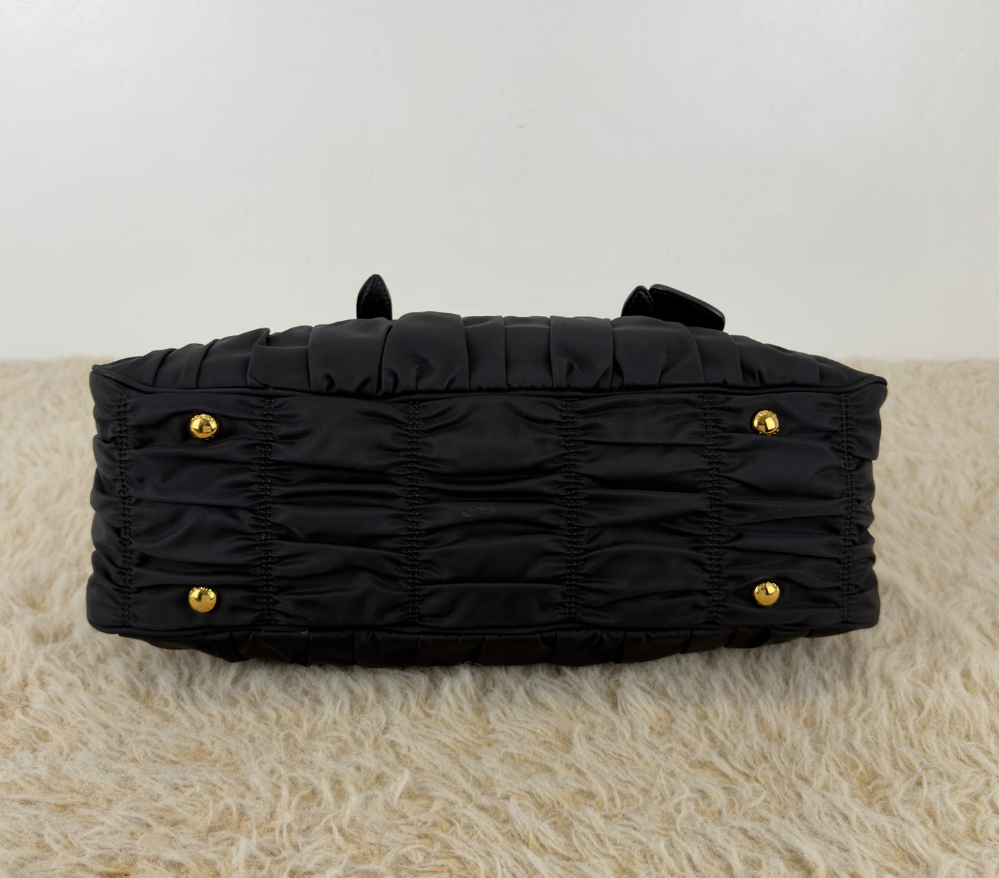 Prada Tessuto Gaufre Two Way Nylon Satchel Bag