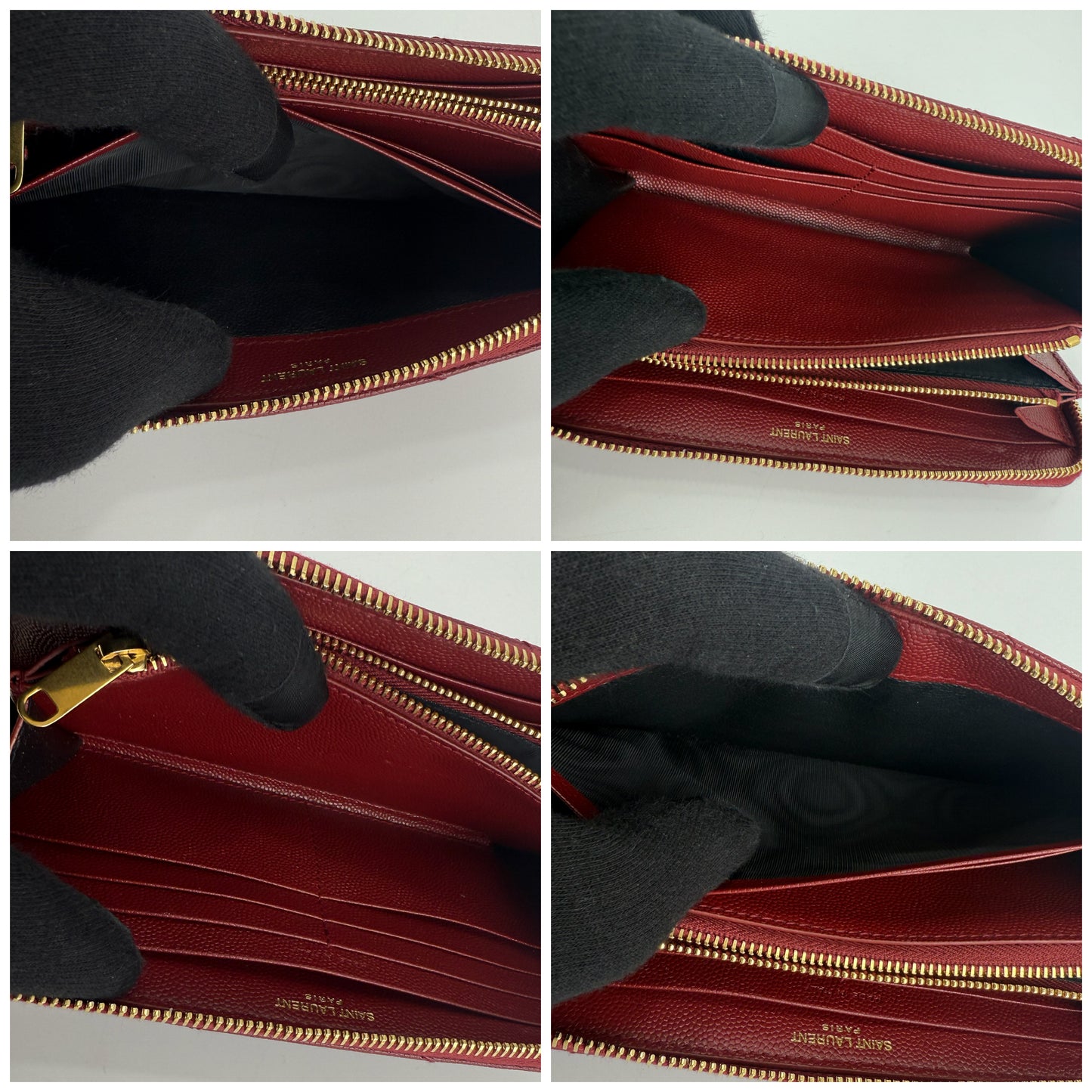 Saint Laurent Cassandre Matelassé Zip Around Wallet