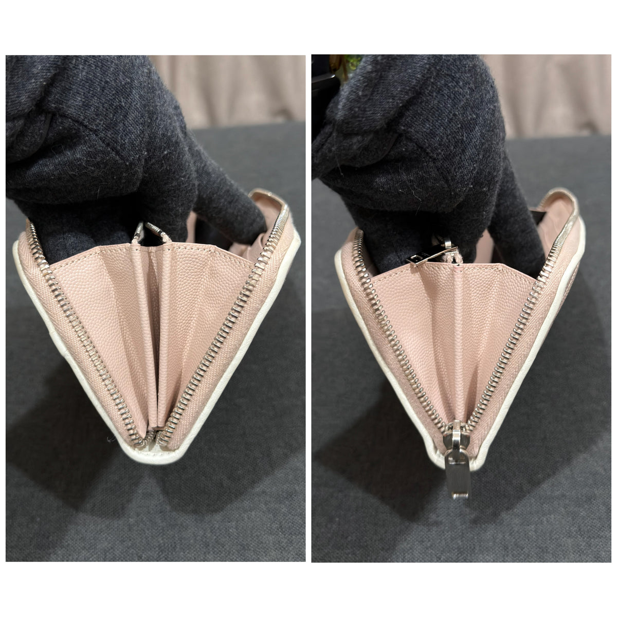 Pale Blush Saint Laurent Monogram
Zip Around Wallet