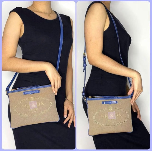 Prada Bandoliera Logo Jacquard
