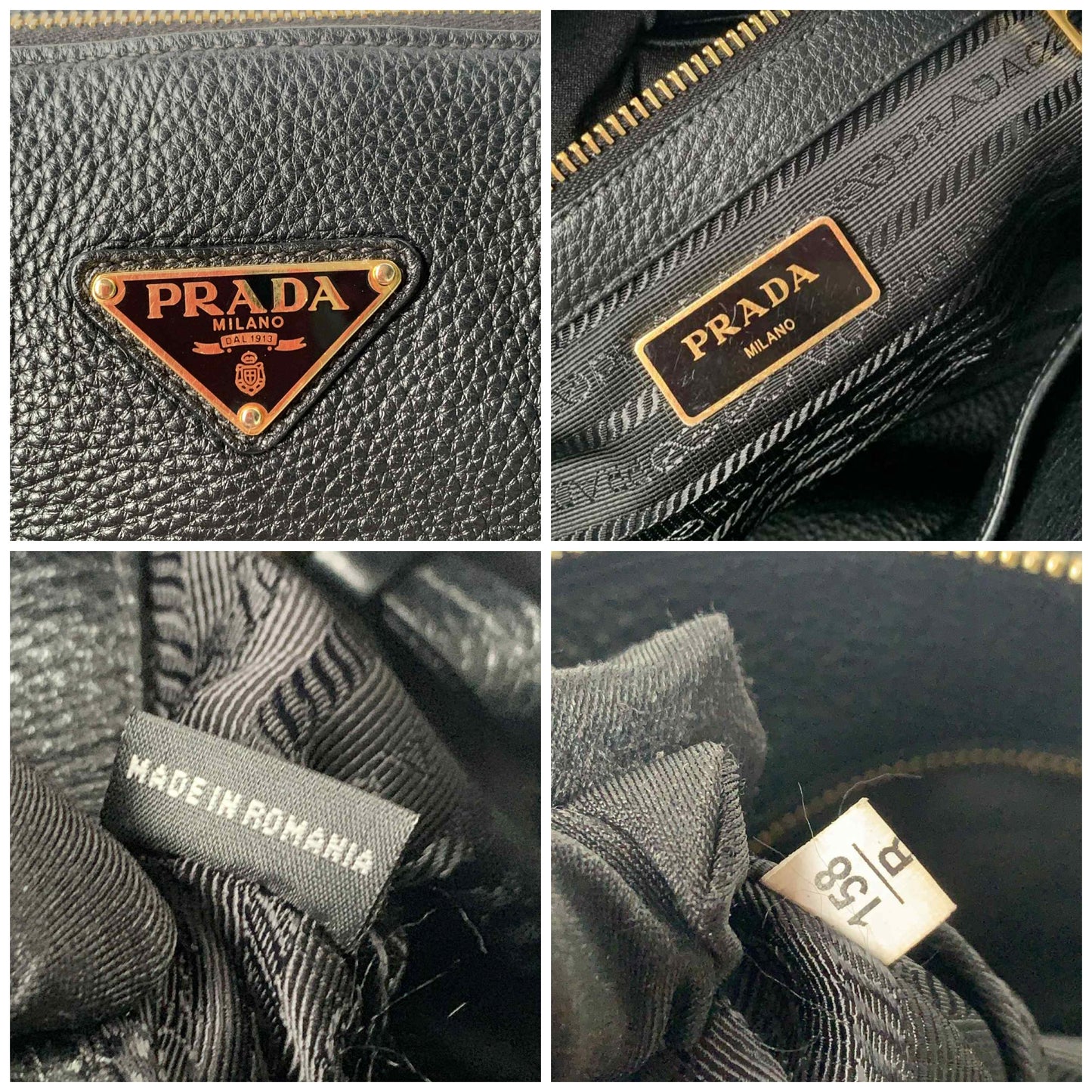 Prada Vitello Phenix Leather Top Handle Crossbody Bag