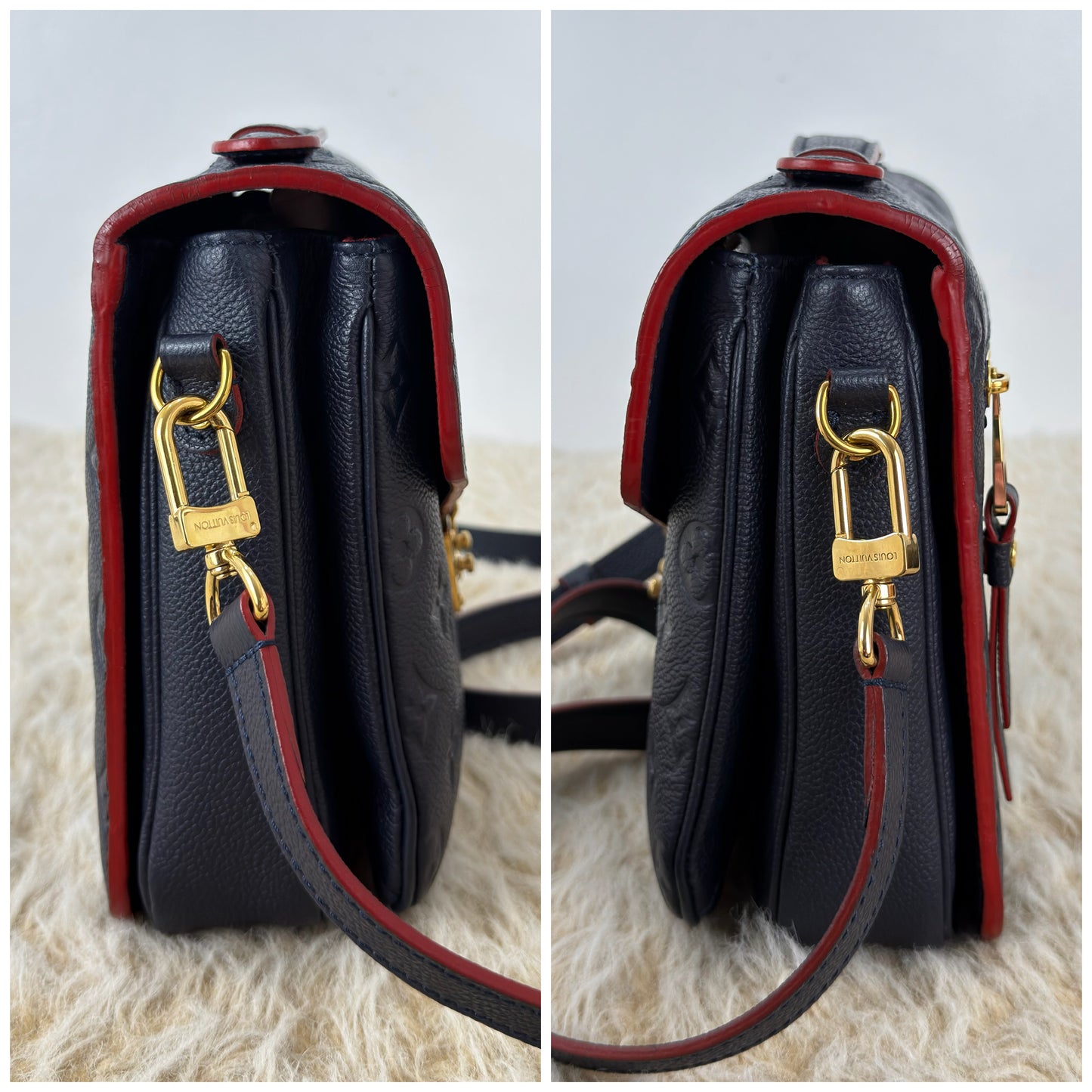 Louis Vuitton Pochette Métis In Marine Rouge
Monogram Empreinte