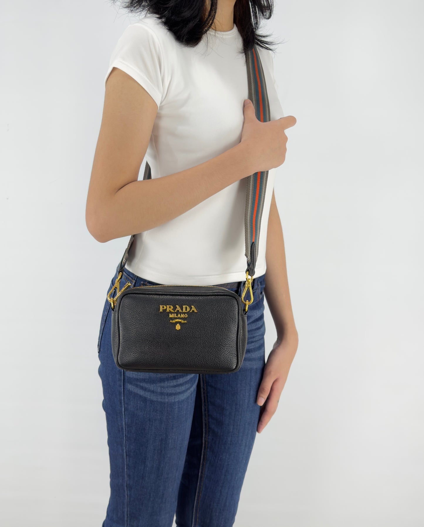 Prada Vitello Phenix Crossbody Bag Mini