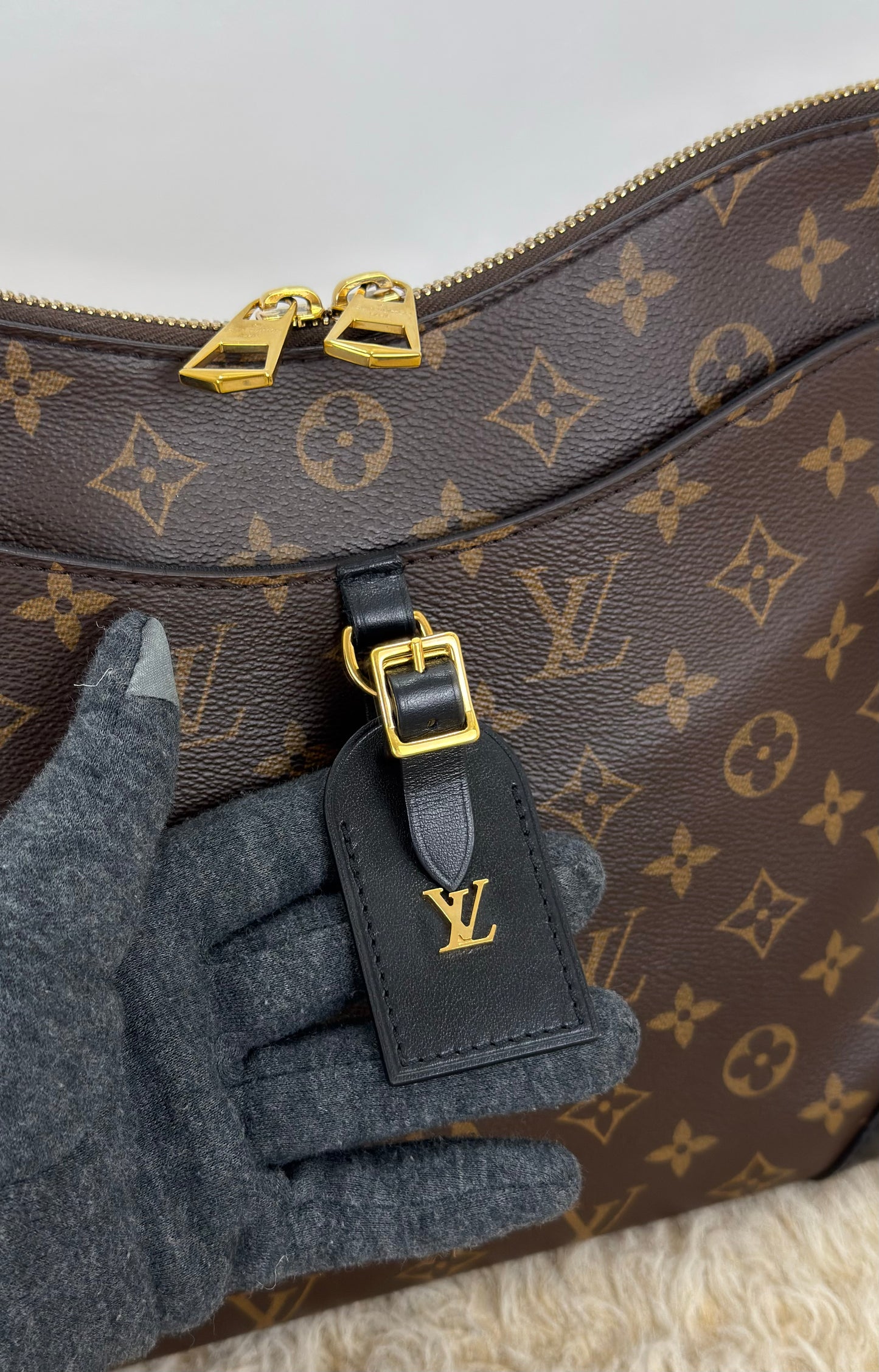 Louis Vuitton Monogram Canvas Odeon MM Noir