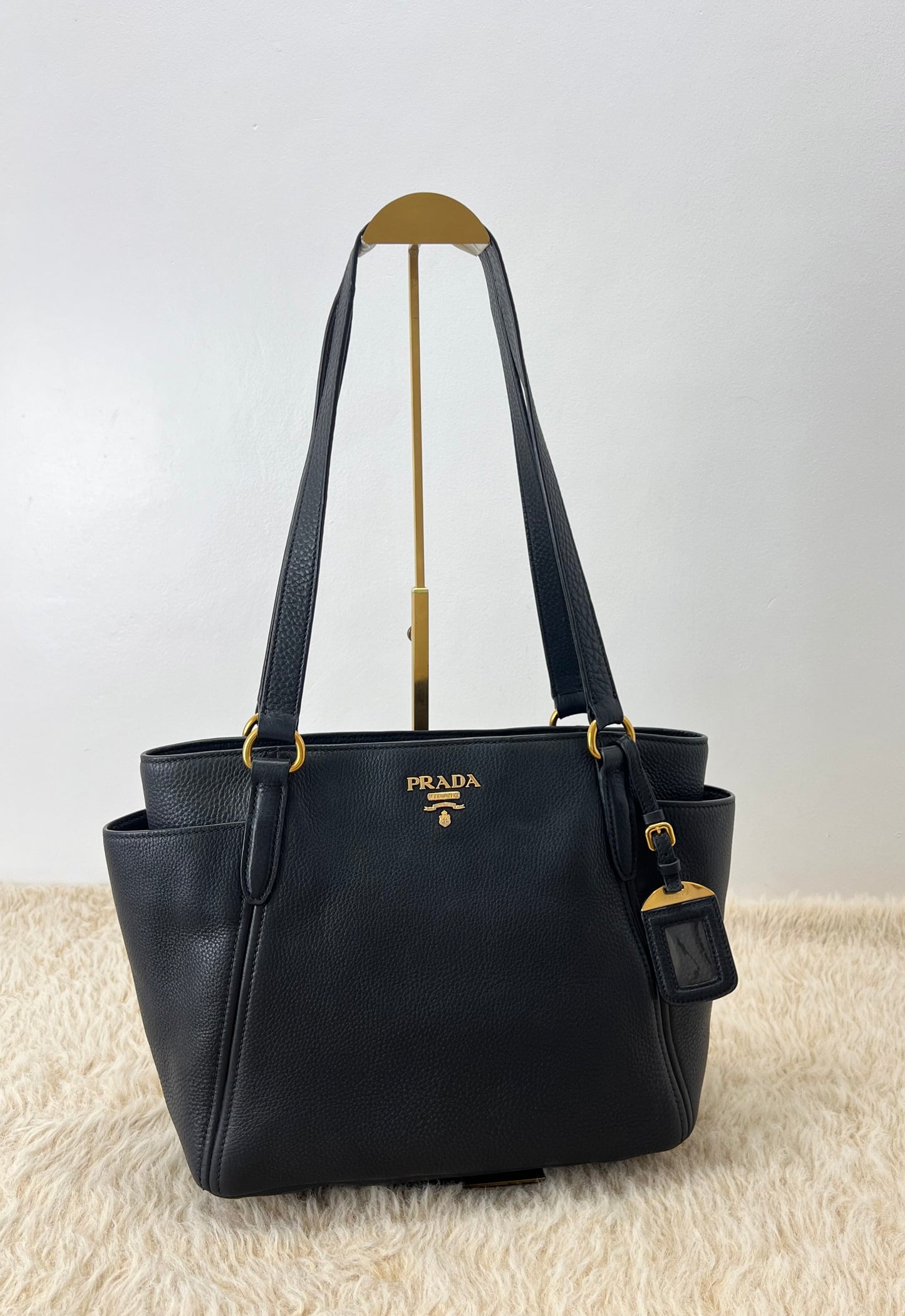 Prada Vitello Daino Leather Shoulder Bag