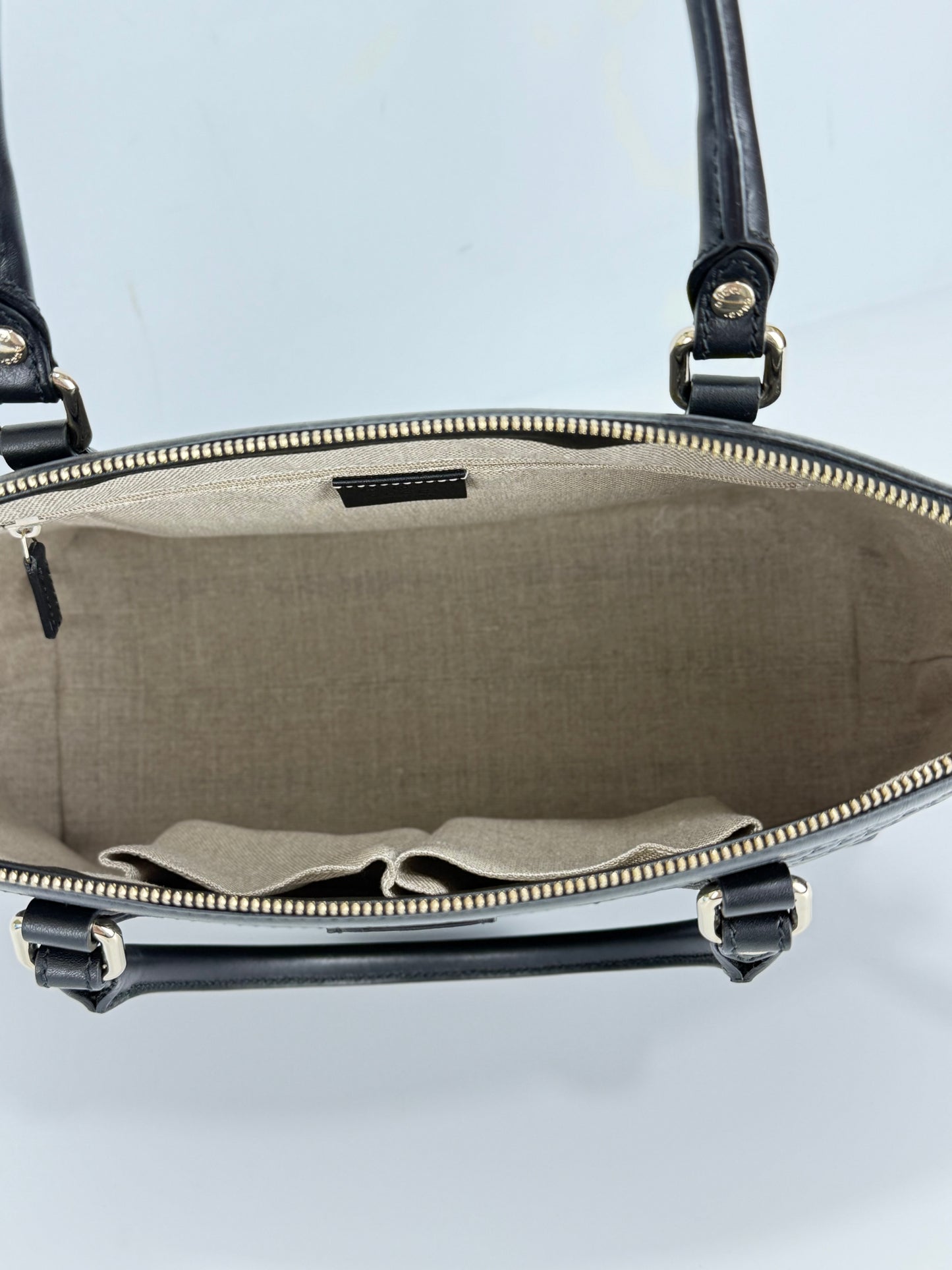 Gucci Microguccissima Tote Bag Black Leather
