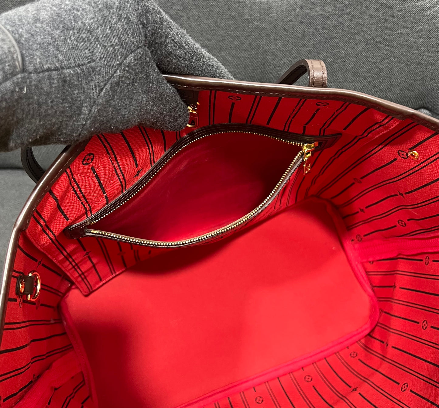 Louis Vuitton Neverfull MM Damier Ebene With Pouch