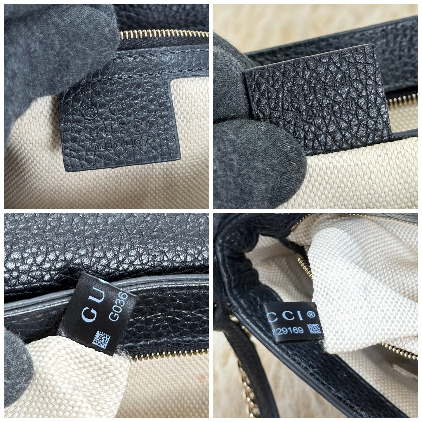 Gucci Pebbled Leather GG Soho Chain Bag