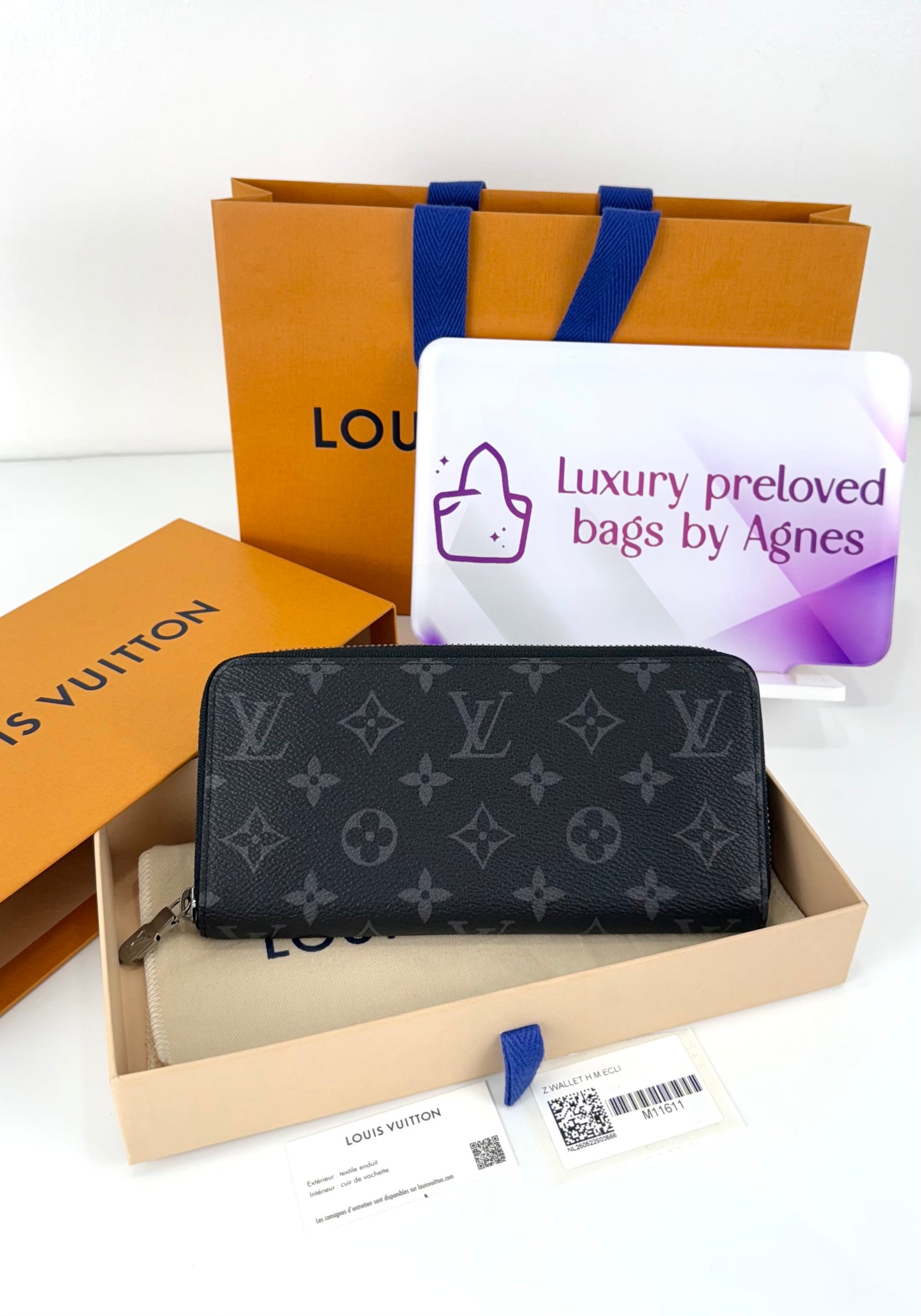 Louis Vuitton Zippy Long Wallet In Monogram Eclipse