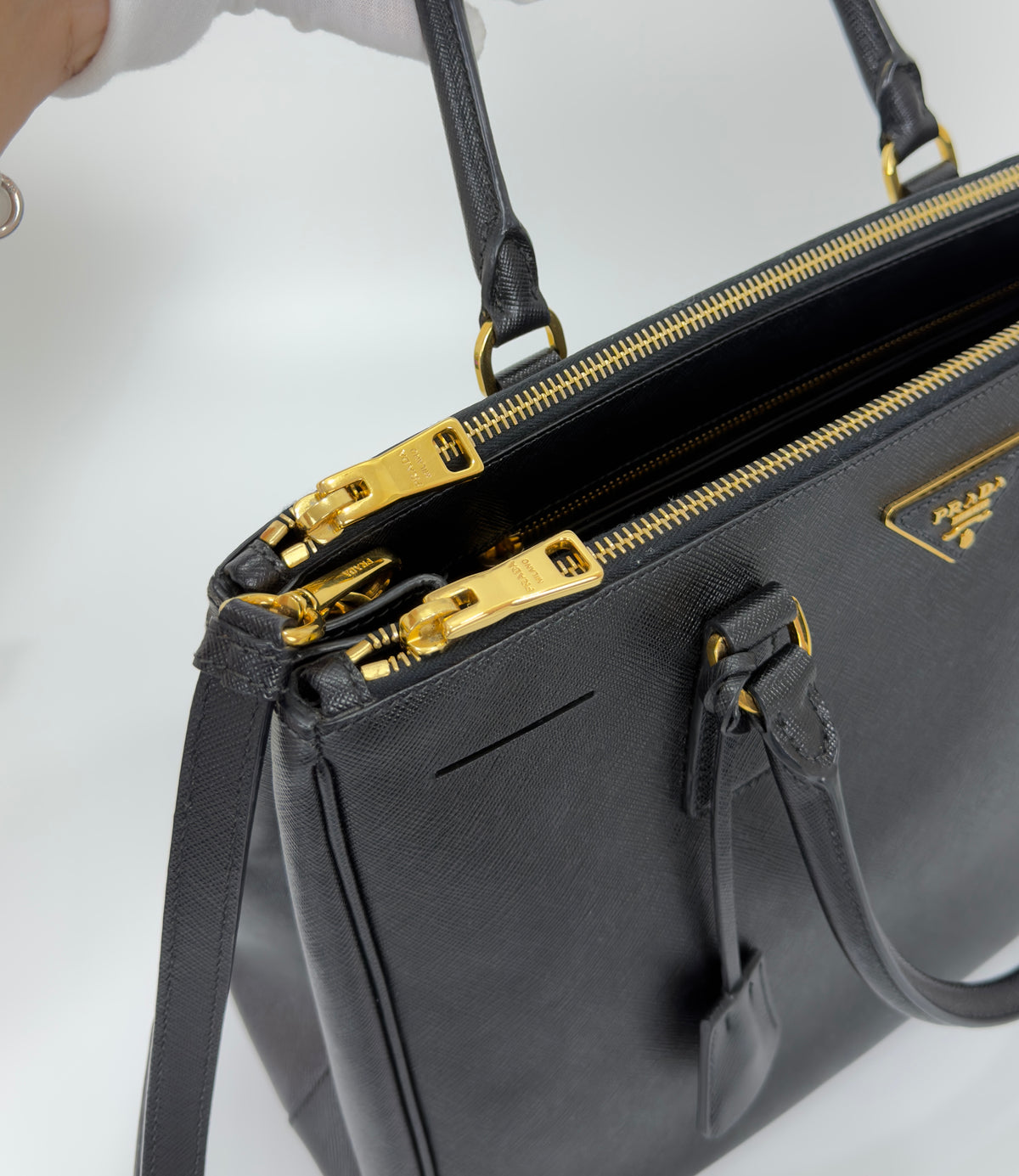 Prada Black Saffiano Leather Galleria Bag