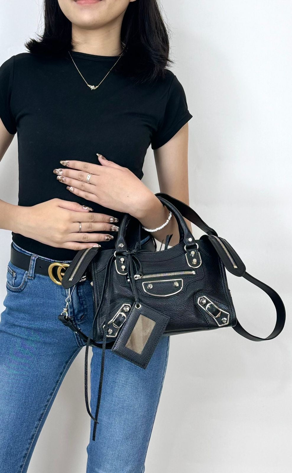 Balenciaga City metallic edge in MINI
