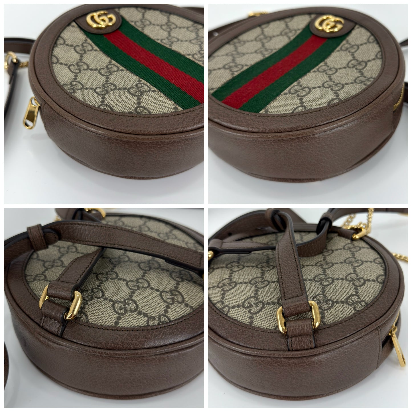 Gucci Mini GG Supreme Round Ophidia Backpack