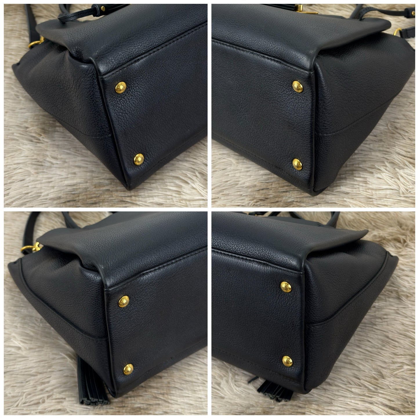 Louis Vuitton Black Leather Lockme Convertible Tote Bag
