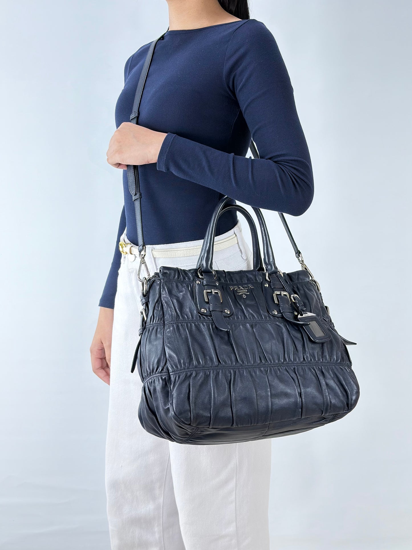 Prada Nappa Leather Gaufre Tote Bag