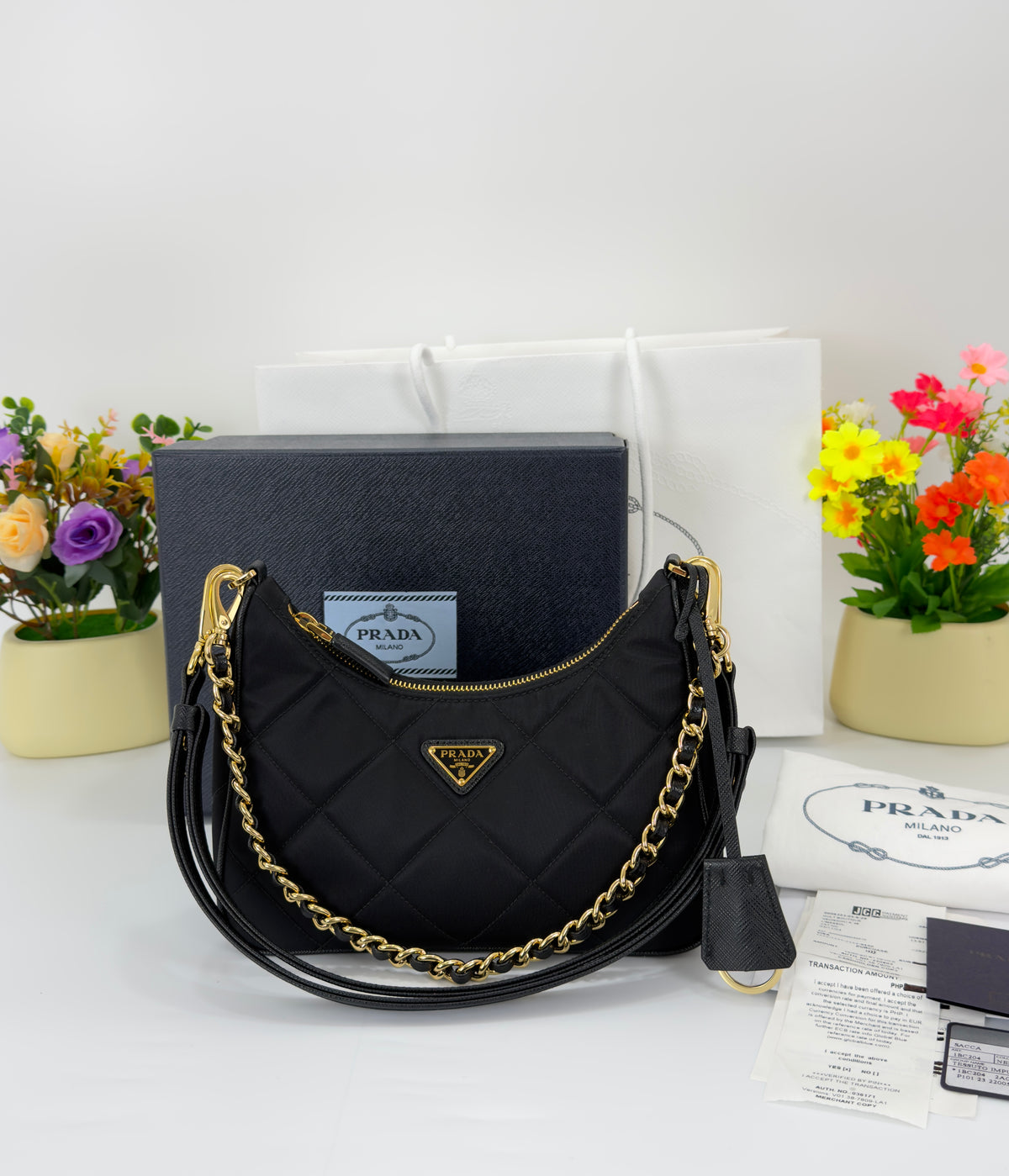 Prada Mini Re-Edition 1995 Chaîne Shoulder Bag