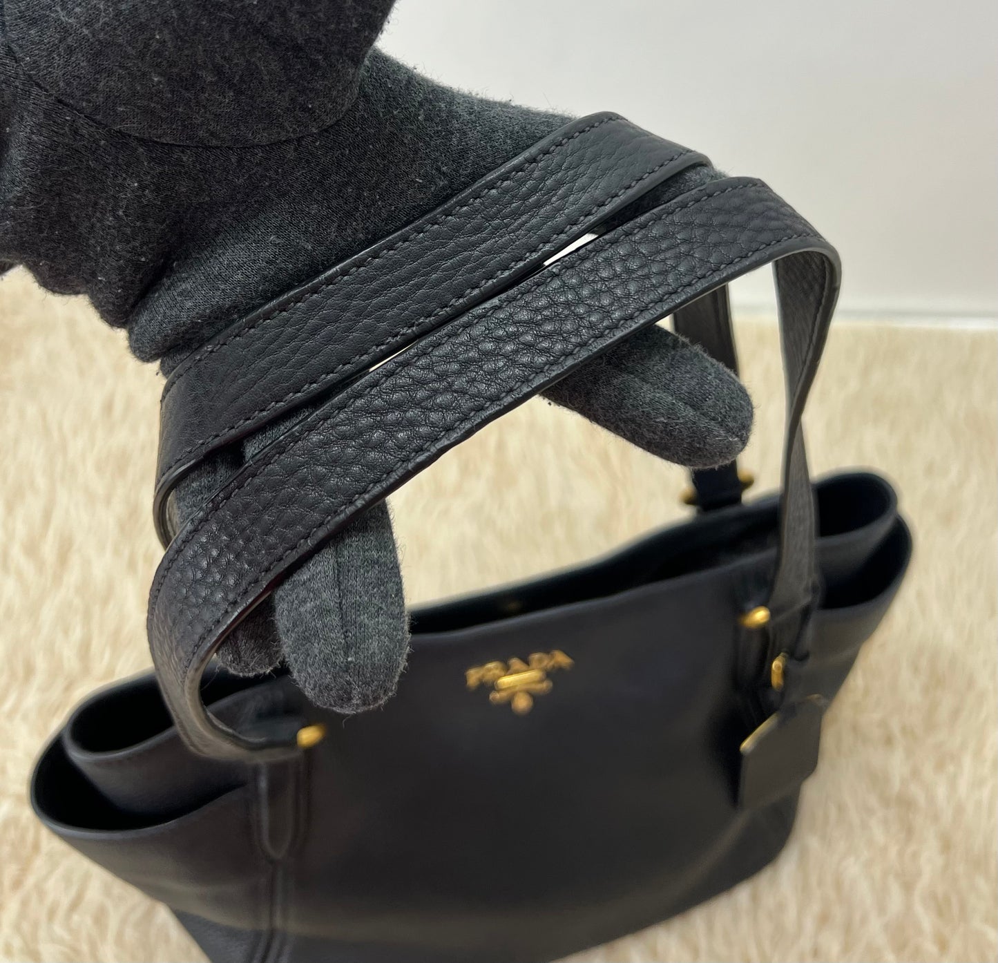 Prada Vitello Daino Leather Shoulder Bag