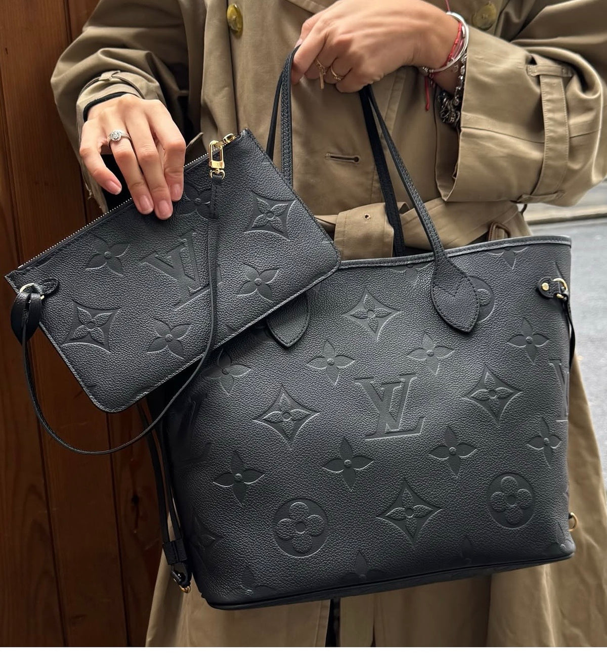 Louis Vuitton Neverfull MM Monogram Empreinte Leather