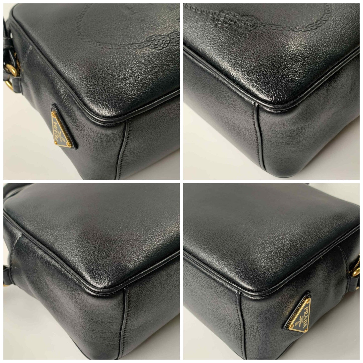 Prada Embossed Logo Camera Bag
