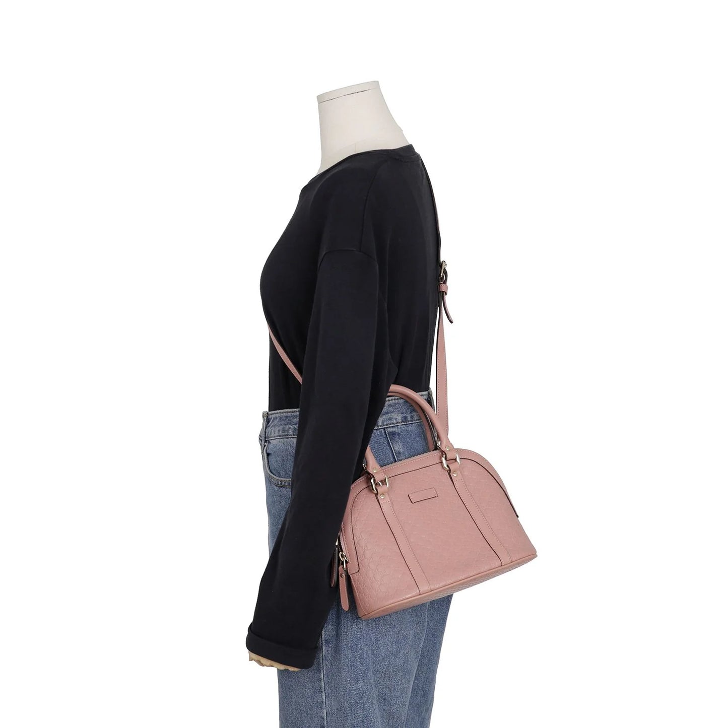 Gucci Pink Guccissima Leather Mini Dome Bag