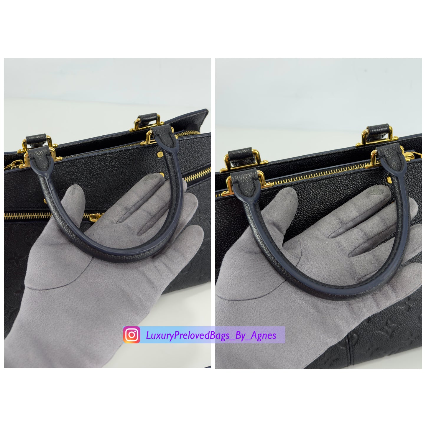Louis Vuitton Empreinte Sully Pm Black Tote