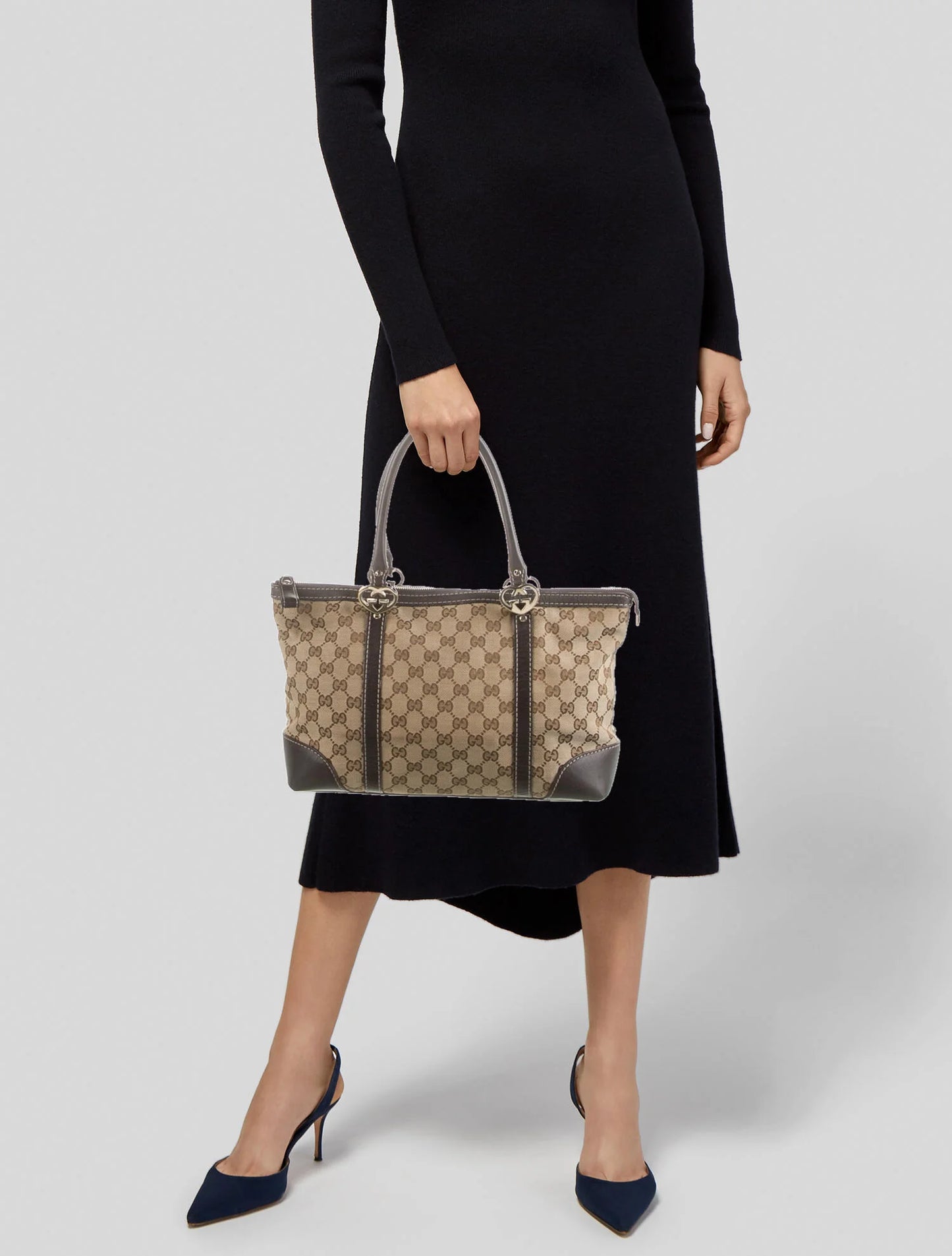 Gucci Gucci Small Lovely Heart - Shaped
Interlocking G Tote Bag