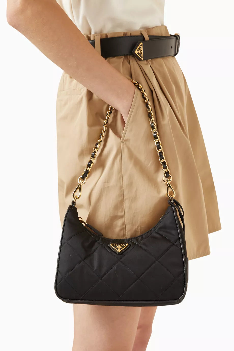Prada Mini Re-Edition 1995 Chaîne Shoulder Bag