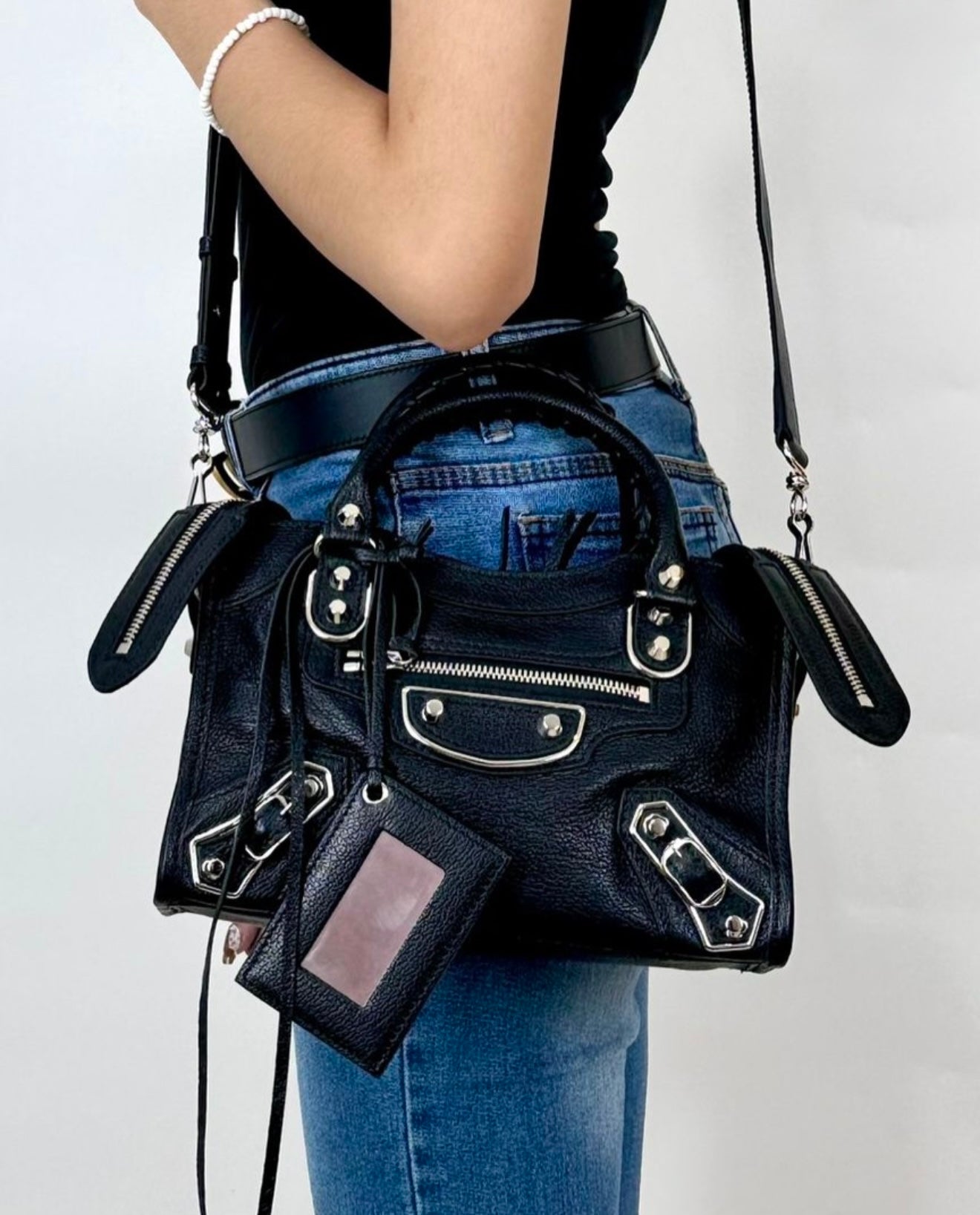 Baleciaga Metallic Edge City Mini